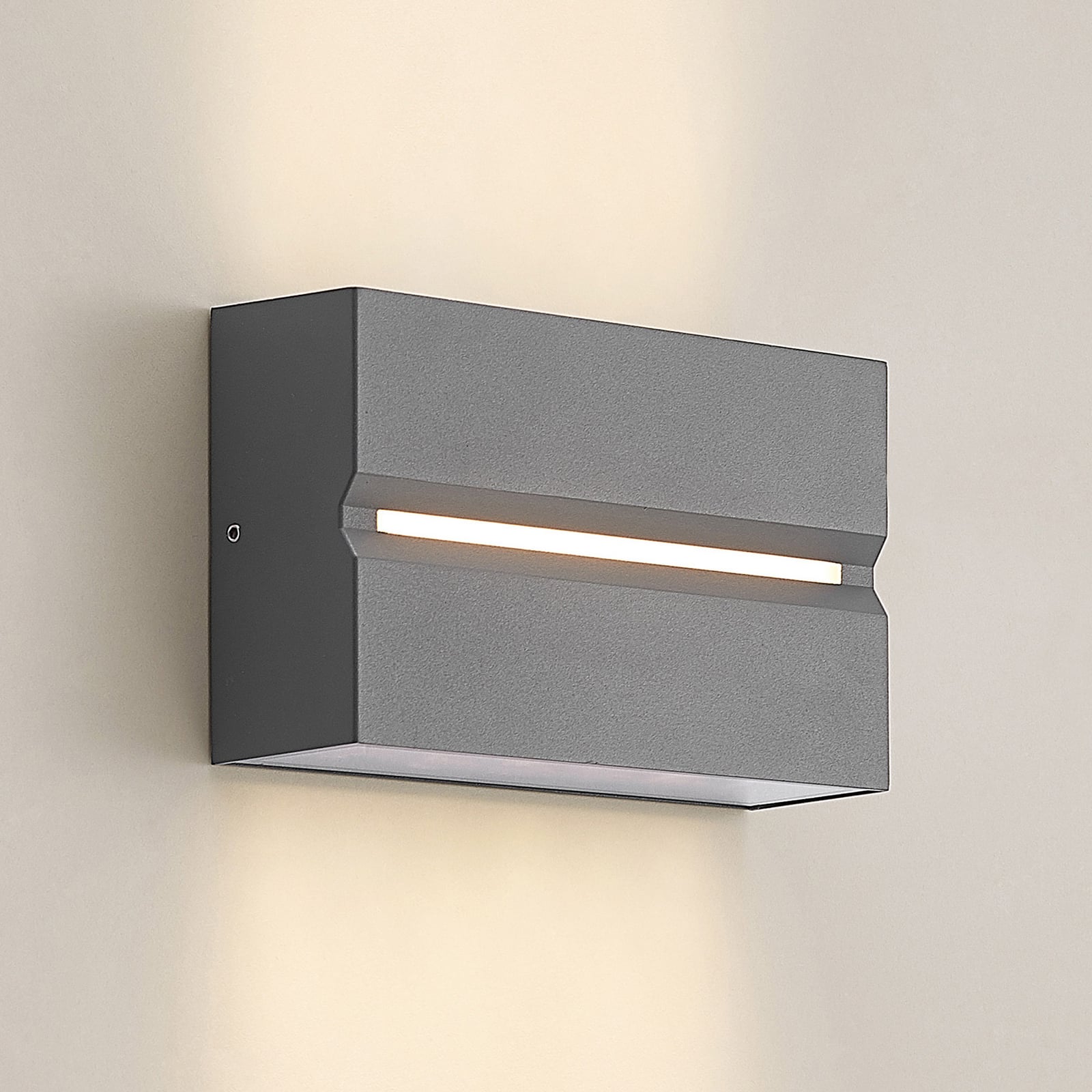 LED utevegglampe Itarion opp og ned glass klar IP54 n