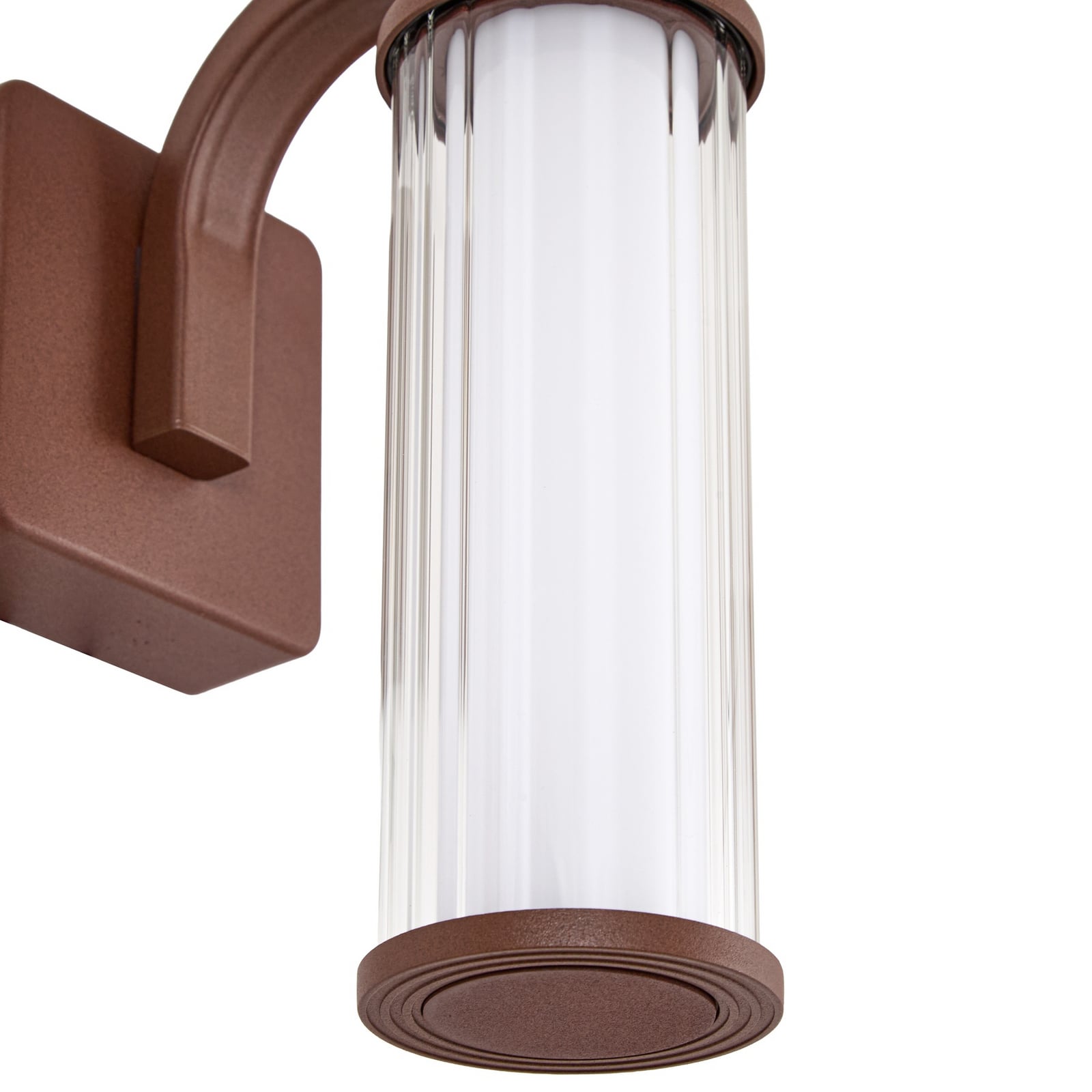 LED utevegglampe Neravio rustfarget aluminium n