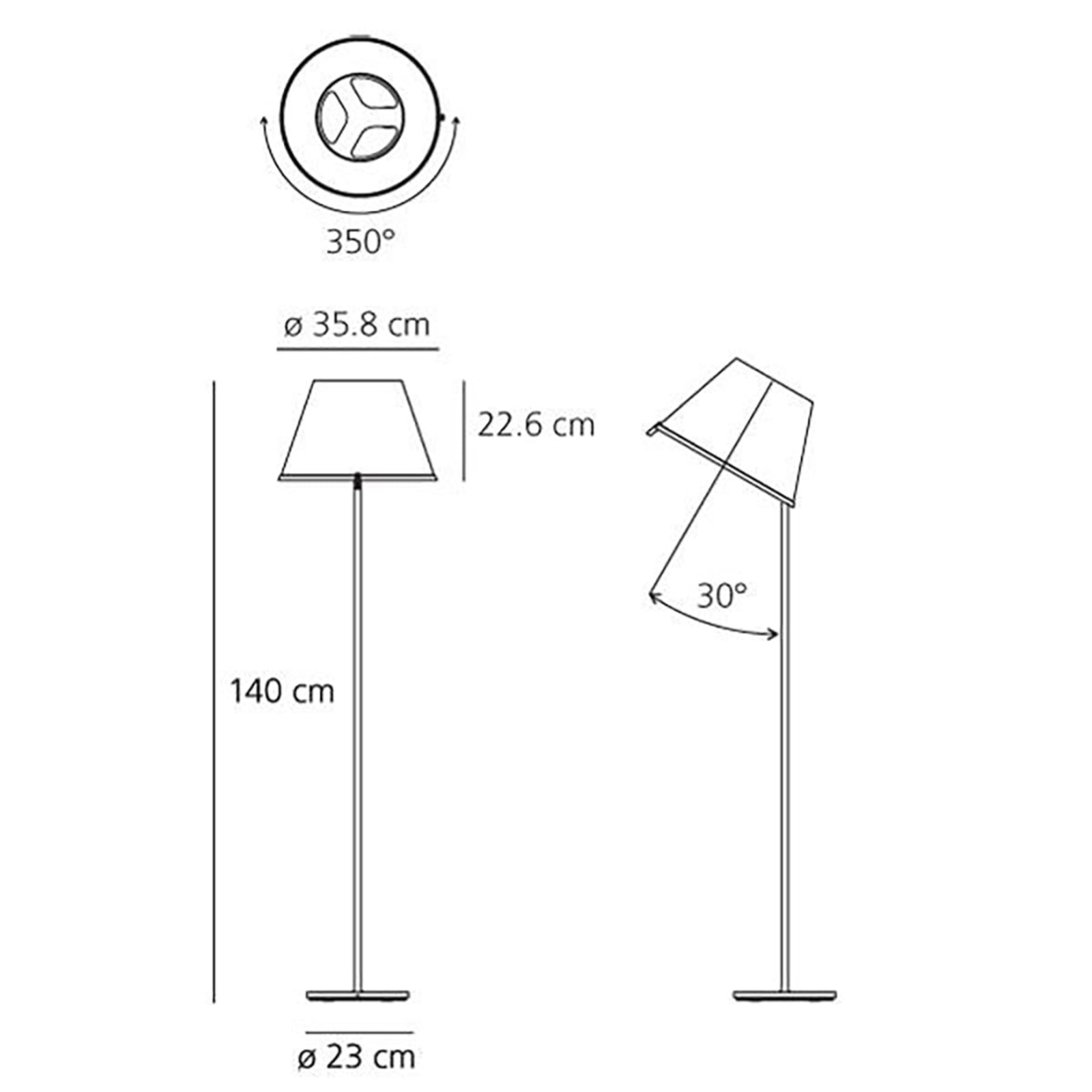 Artemide Choose Stehleuchte pergament/anthrazit