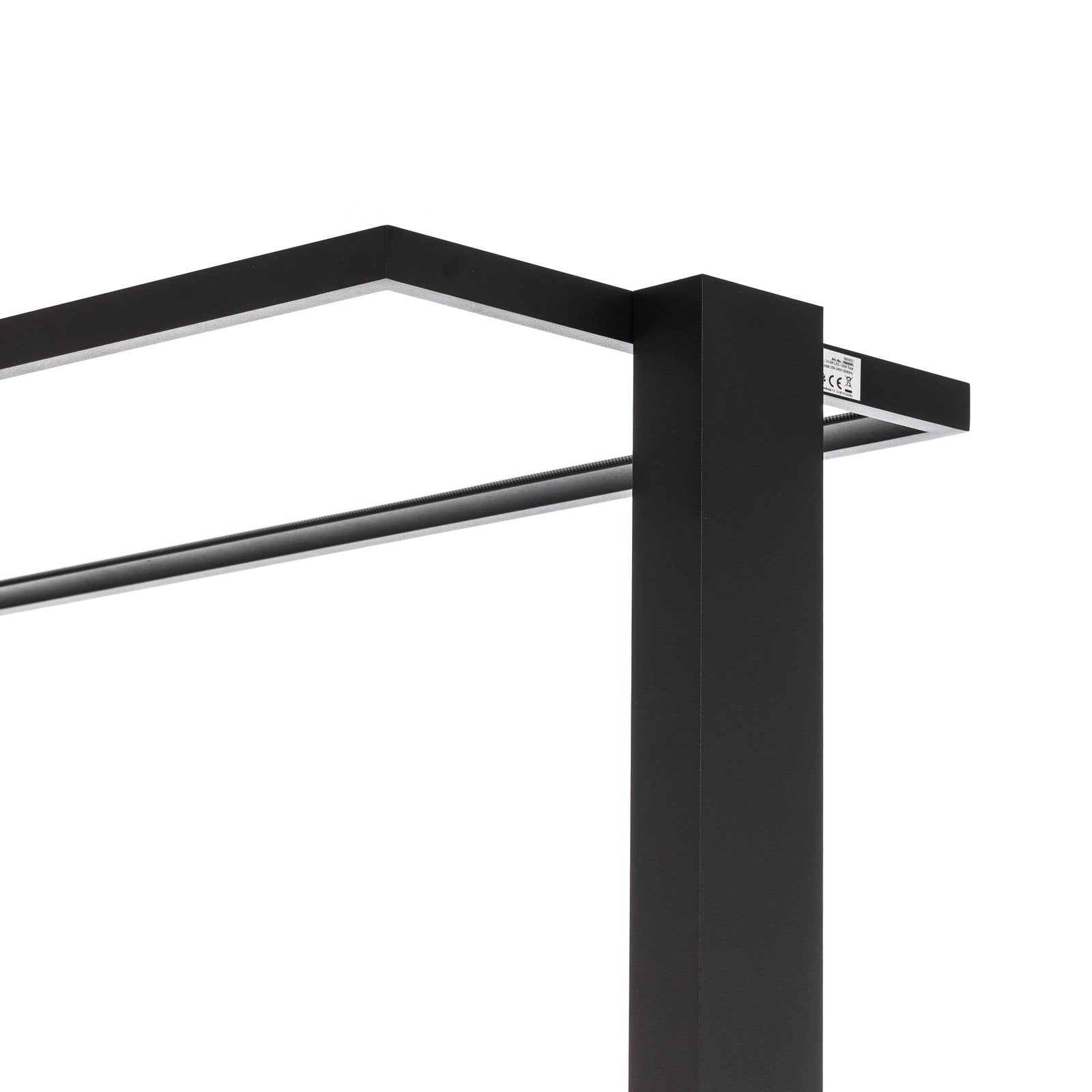 Prios LED-Bürostehleuchte Taronis, schwarz, 195 cm, dimmbar