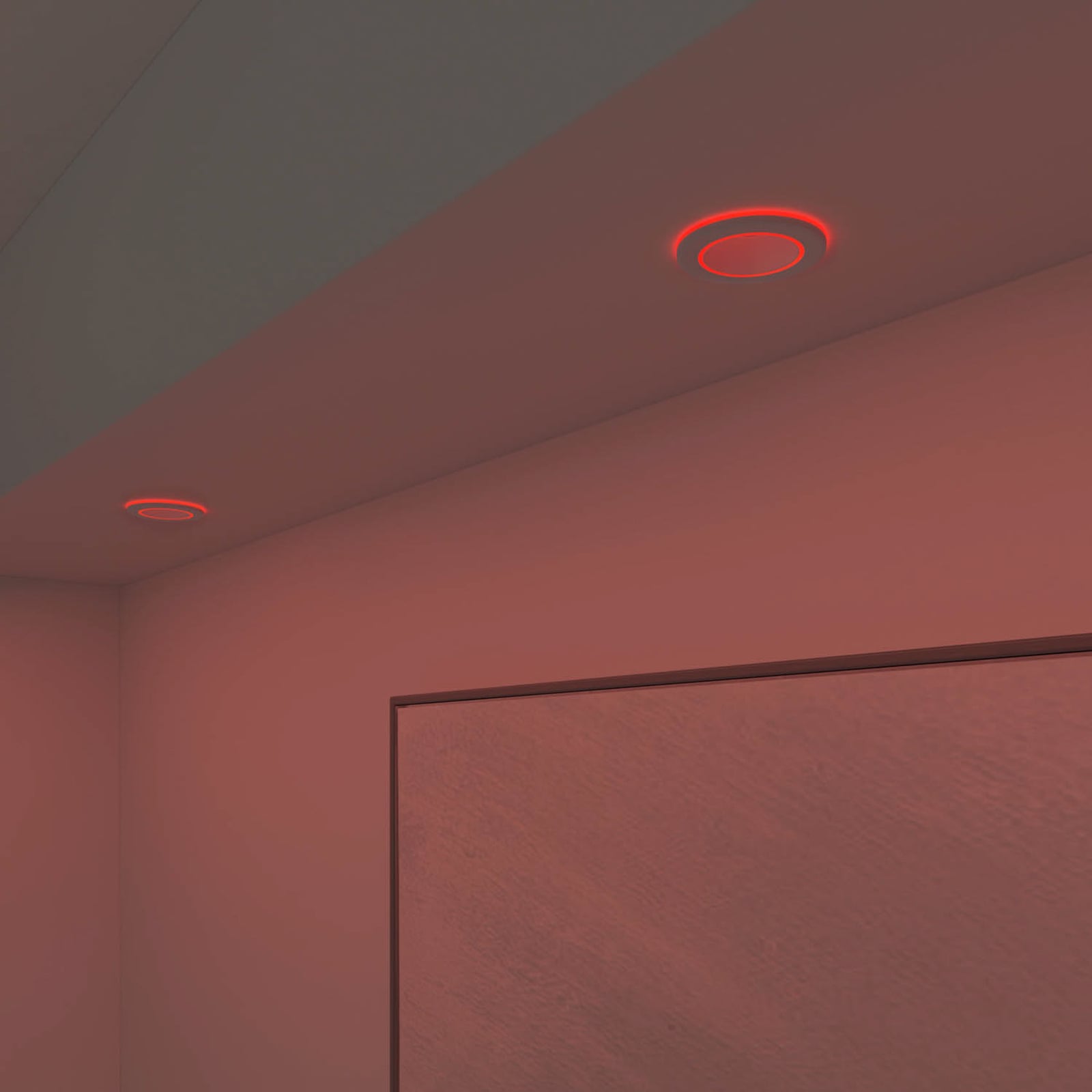LED innbyggingsspot Smart Halo CCT RGB dimbar IP44 hvit - Calex