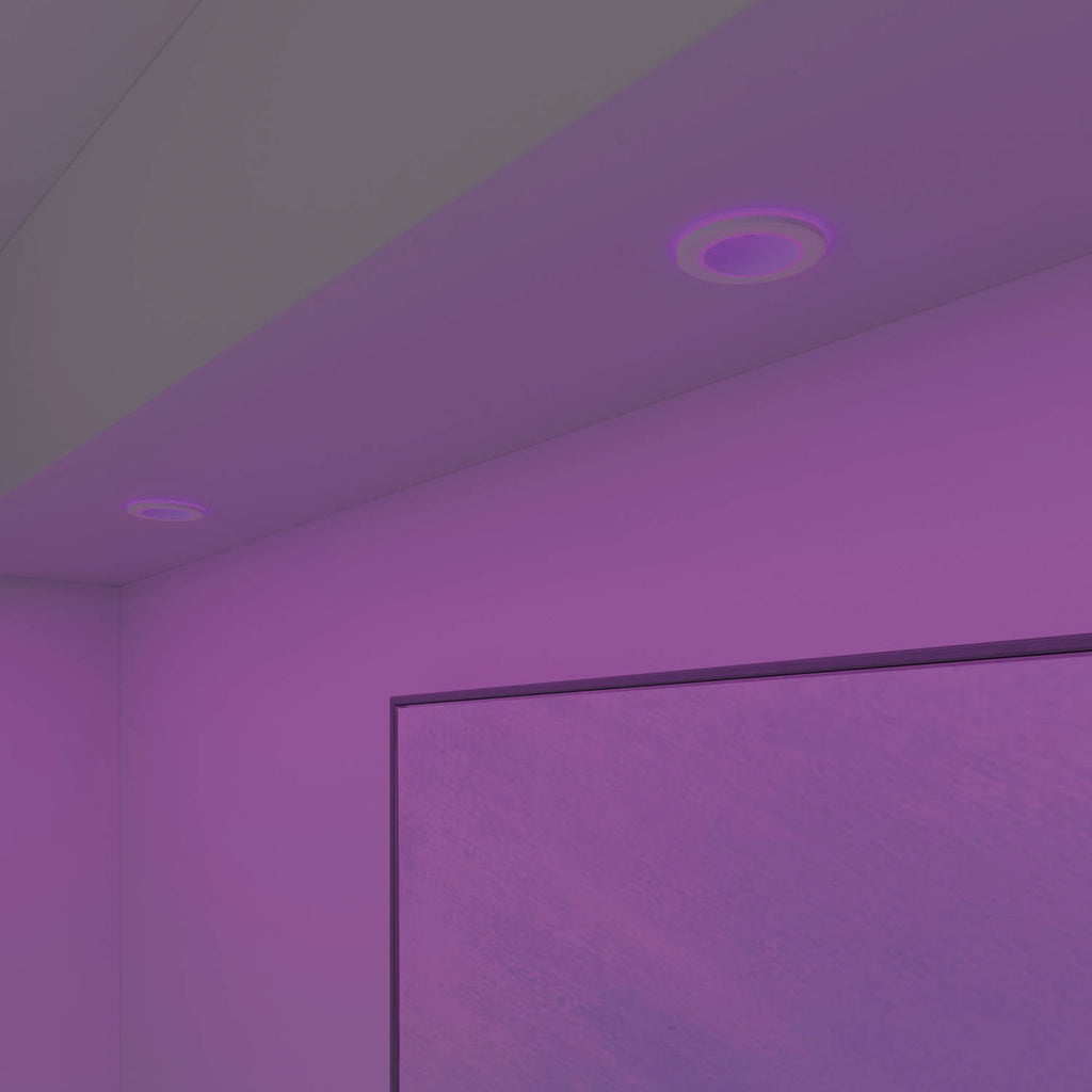 LED innbyggingsspot Smart Halo CCT RGB dimbar IP44 hvit - Calex