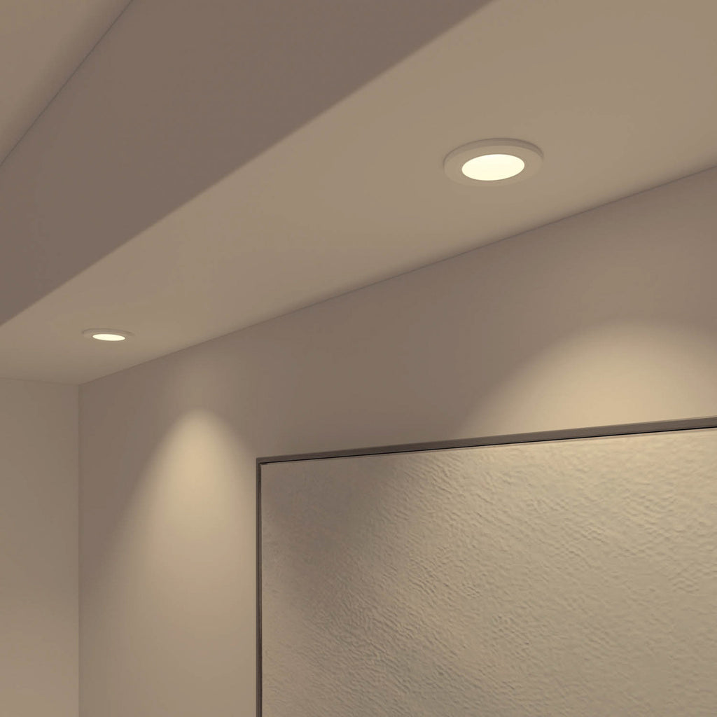 LED innbyggingsspot Smart Halo CCT RGB dimbar IP44 hvit - Calex