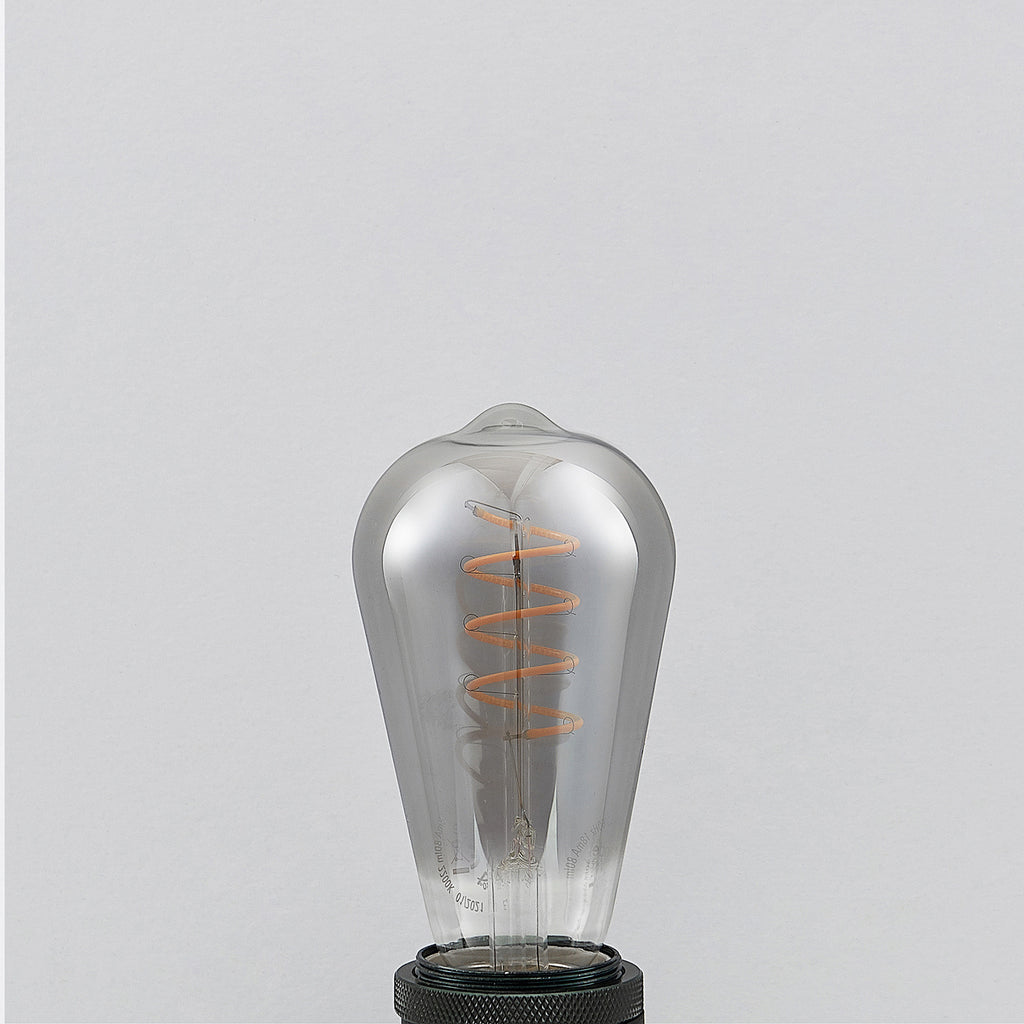 LED filamentpære E27 ST64 4W 1800K dimbar titan 2-pk - Lucande
