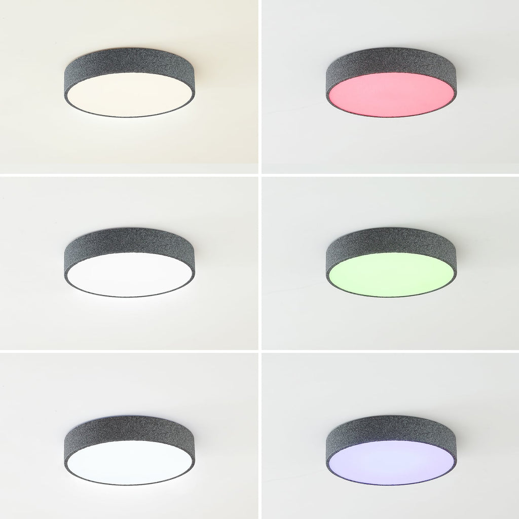 LED taklampe Elmor smart dimbar Ø45 cm grå RGB CCT 36W - Lindby