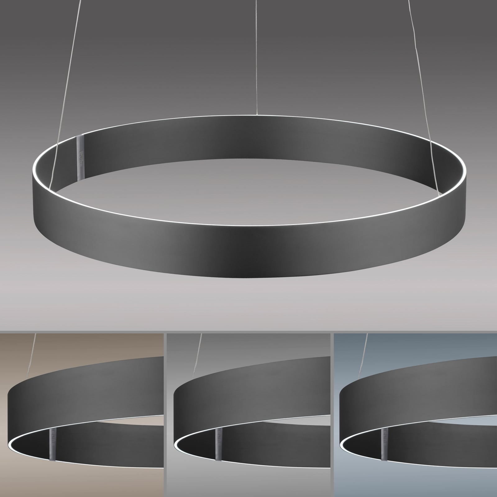 LED pendellampe PURE E-Clipse Ø70 cm CCT dimbar fjernkontroll - PURE