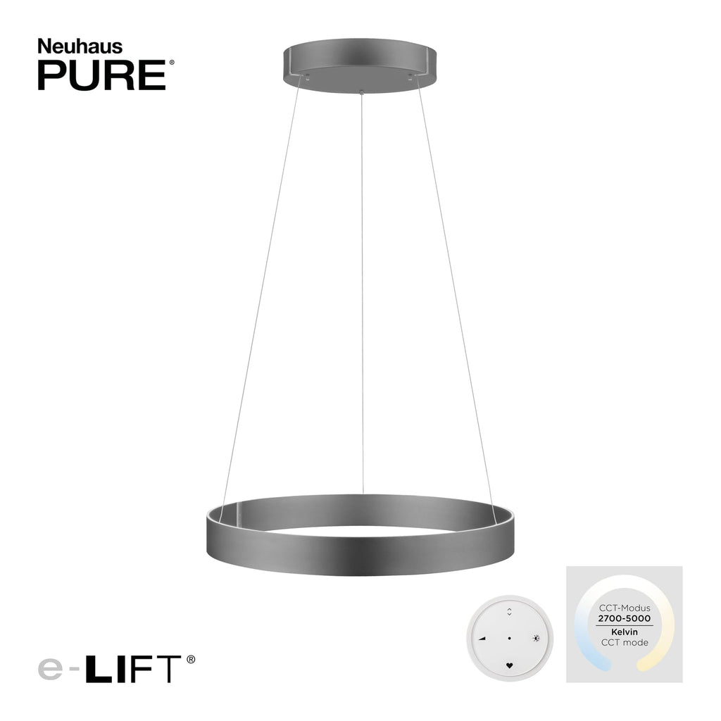 LED pendellampe PURE E-Clipse Ø70 cm CCT dimbar fjernkontroll - PURE