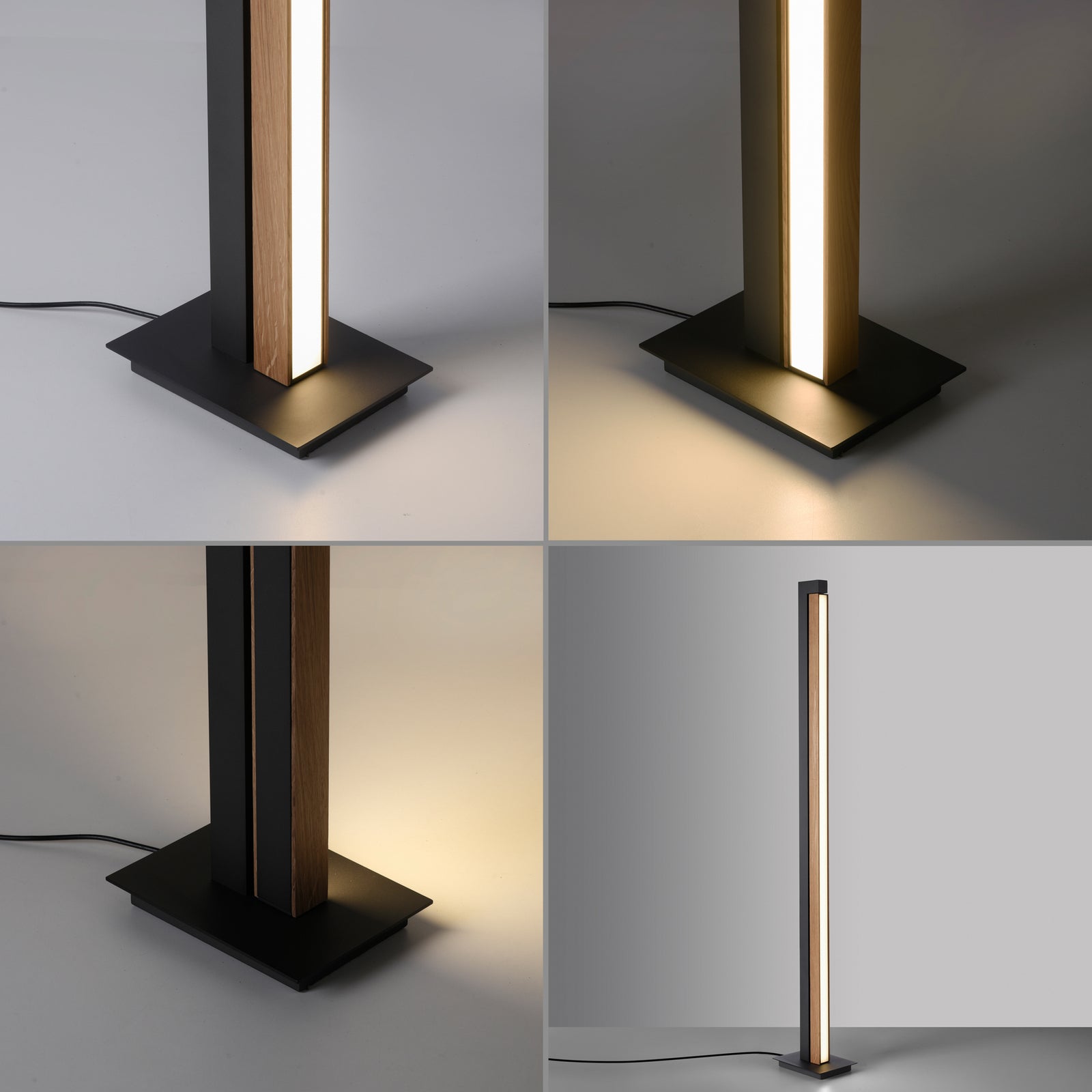 LED-gulvlampe PURE Lines Floor eik/grafitt fotbryter