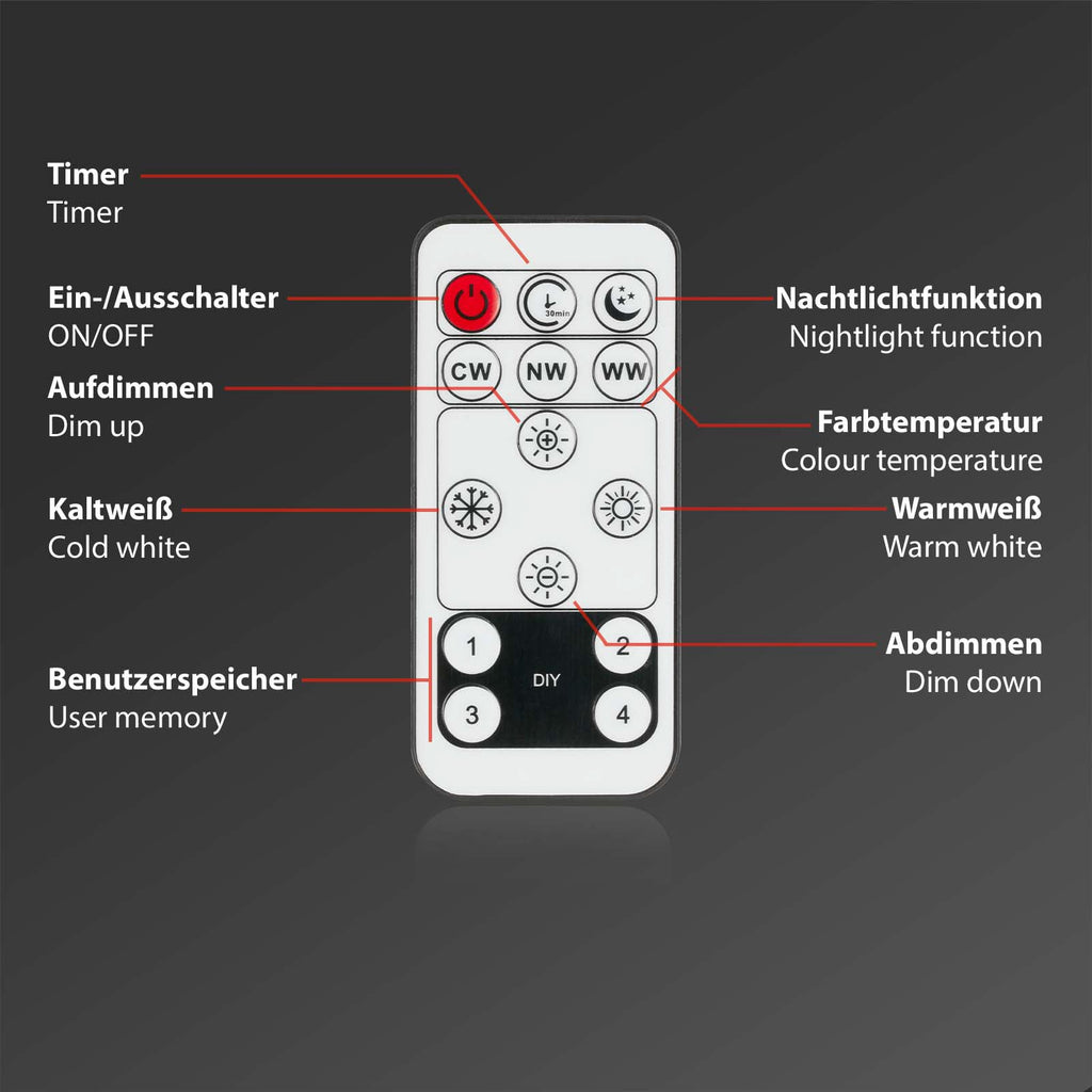 LED-panel Slim svart ultratynt CCT dimbar 59x20 cm - Briloner