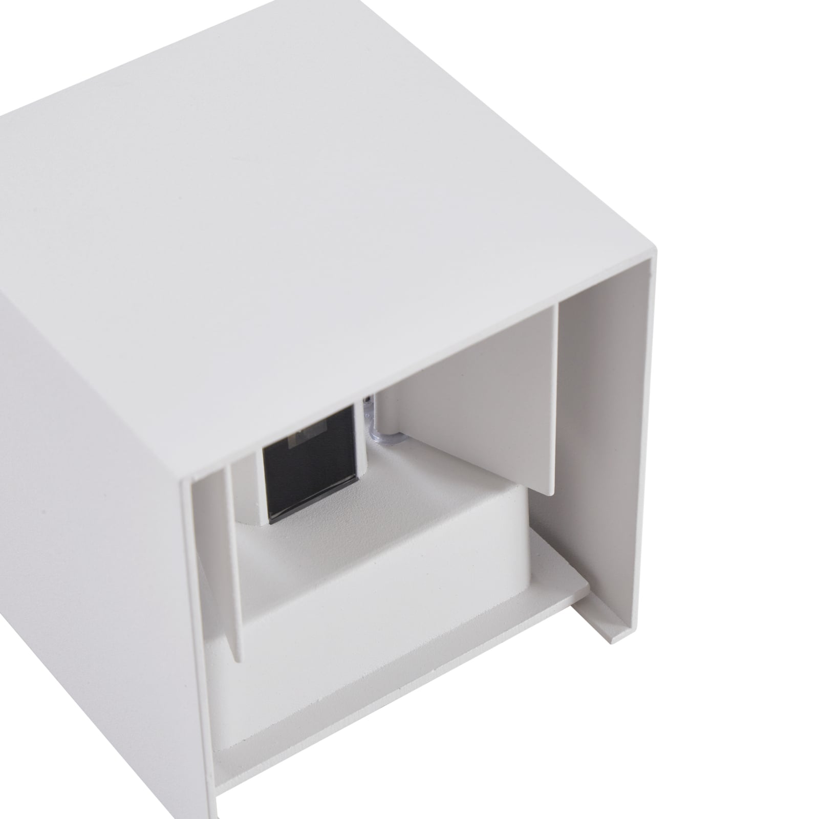 LED utevegglampe Nivar firkantet hvit 10 cm IP54 - Lindby
