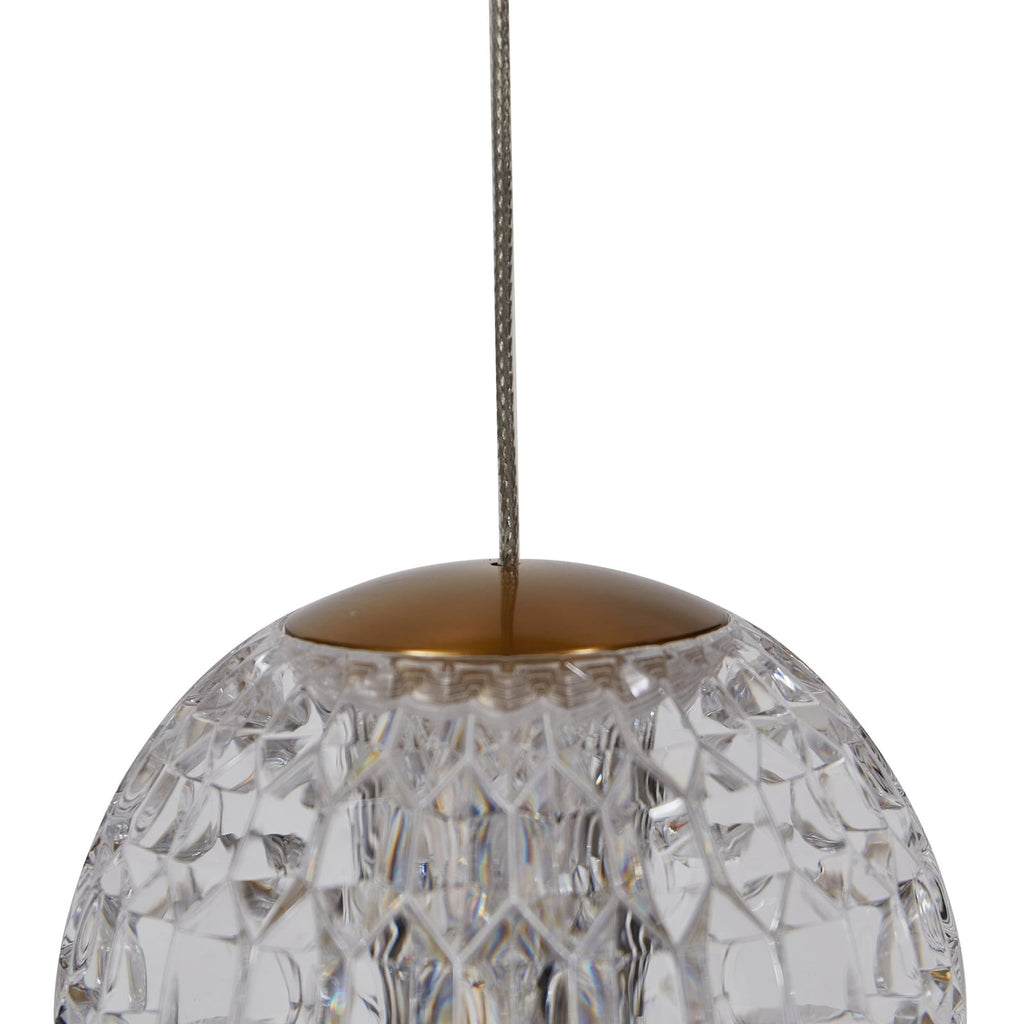 LED pendellampe Ismenia 5-lys akryl messing 30W varmhvit - Lucande