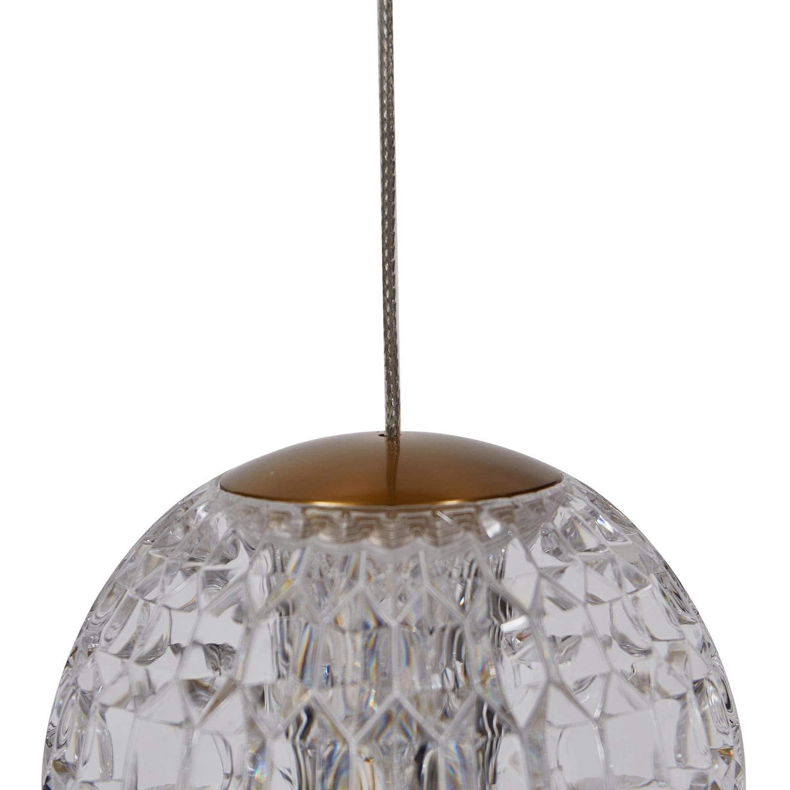 LED pendellampe Ismenia 5-lys akryl messing 30W varmhvit - Lucande