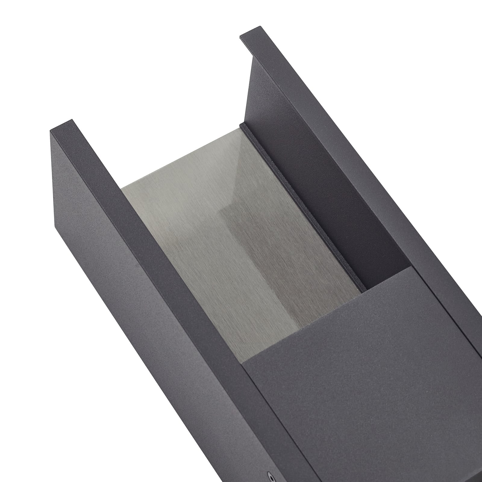 LED utevegglampe Lavrin svart/stål aluminium IP54 - Lucande