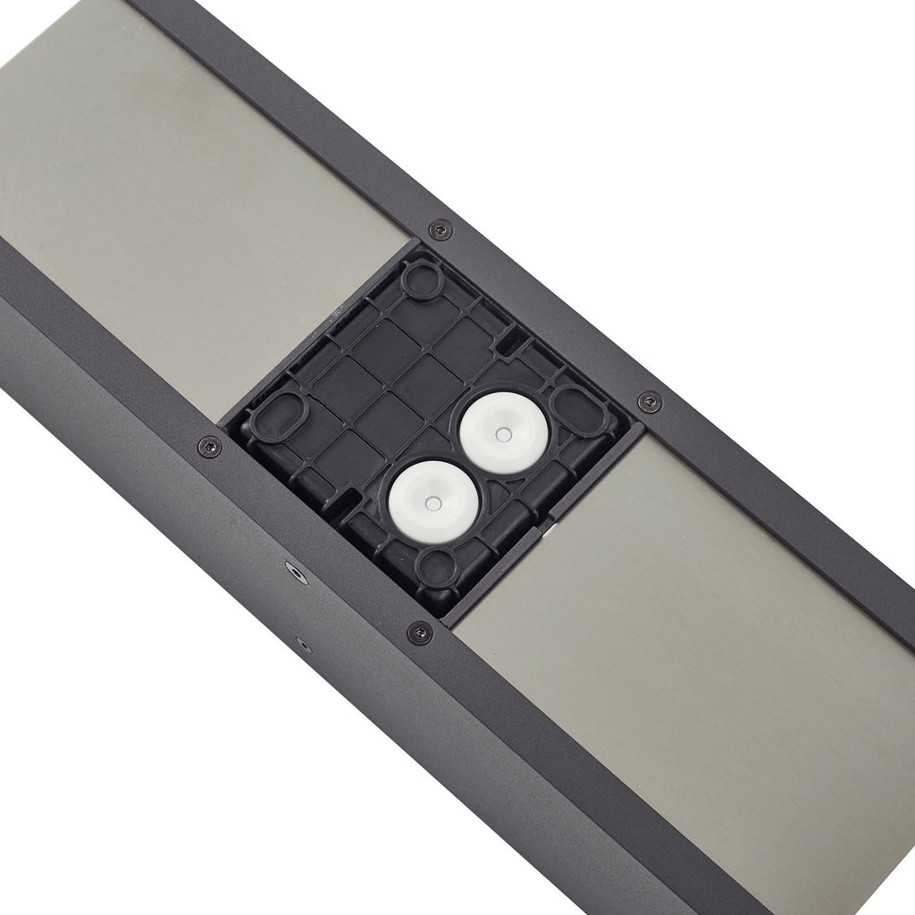LED utevegglampe Lavrin svart/stål aluminium IP54 - Lucande