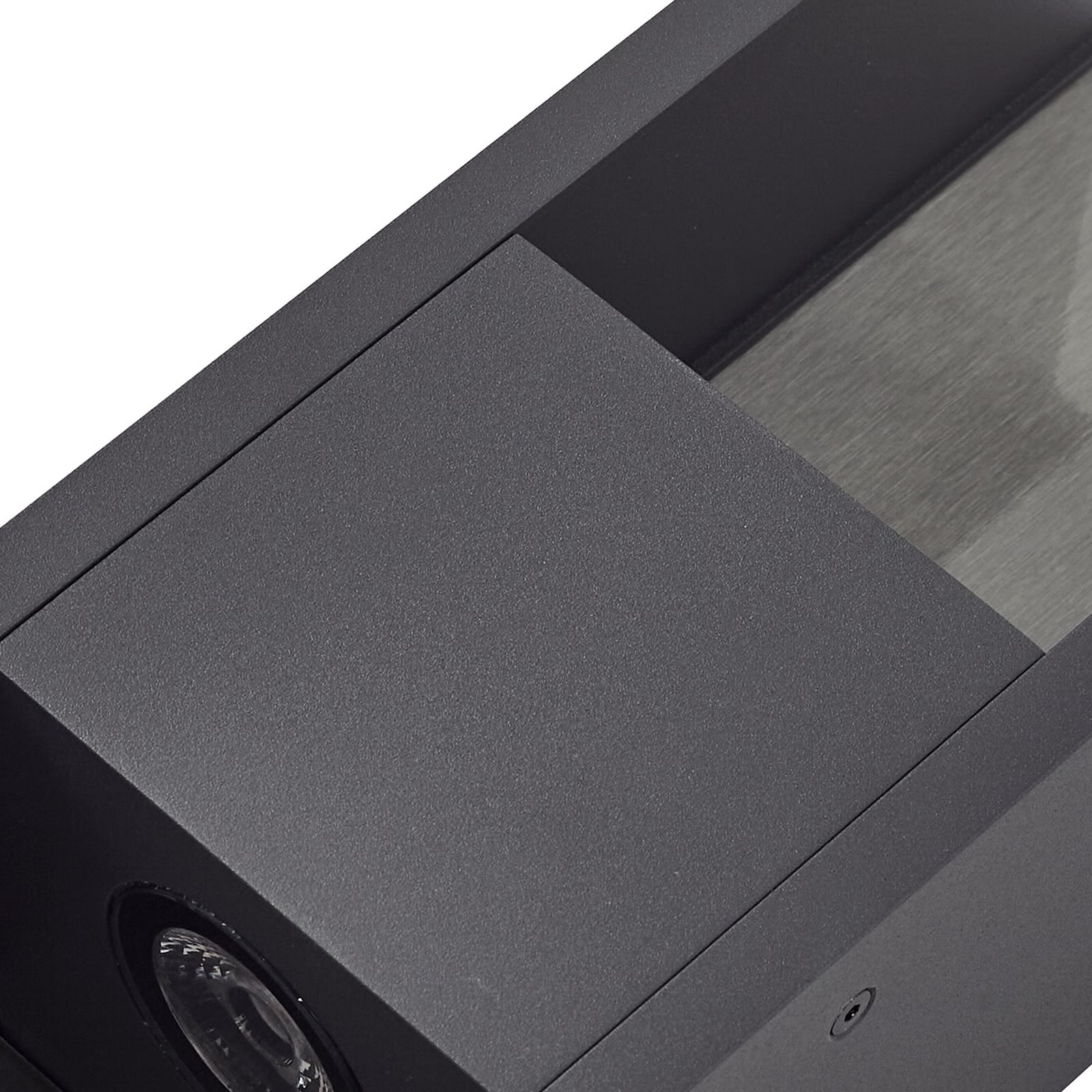 LED utevegglampe Lavrin svart/stål aluminium IP54 - Lucande
