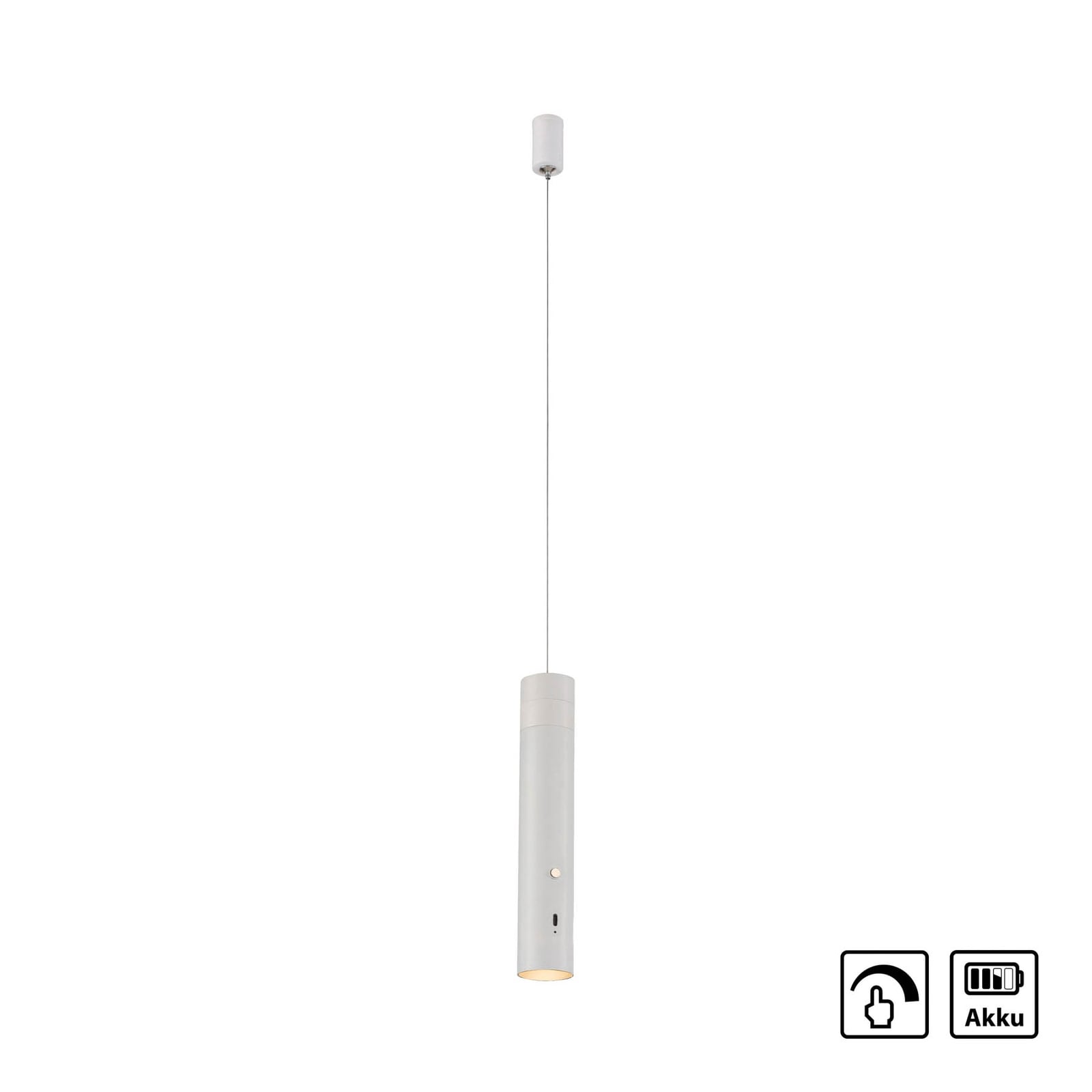 LED pendellampe Attach med batteri dimbar hvit jern - JUST LIGHT.