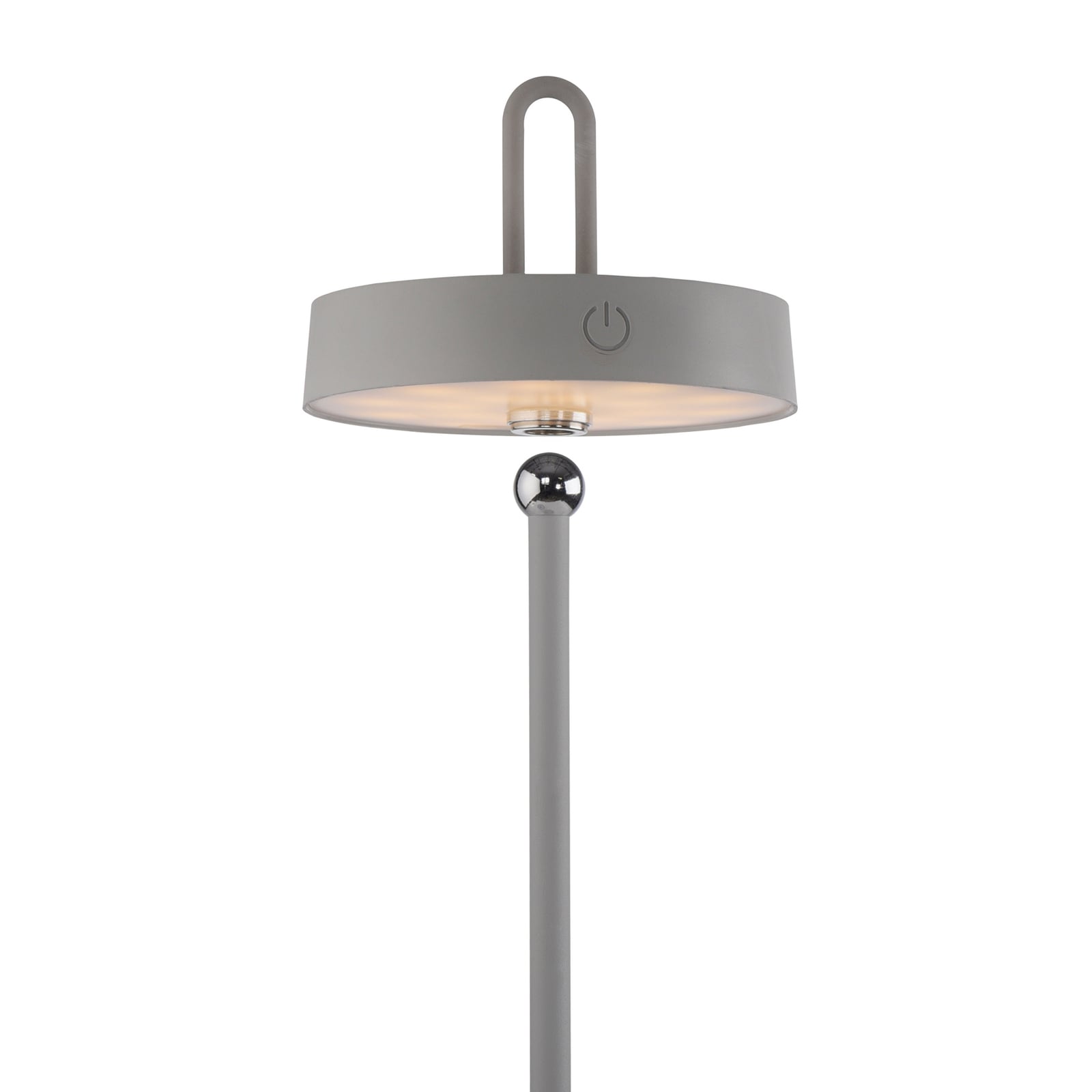 LED bordlampe Amag oppladbar dimbar jern lysgrå IP44 - JUST LIGHT.