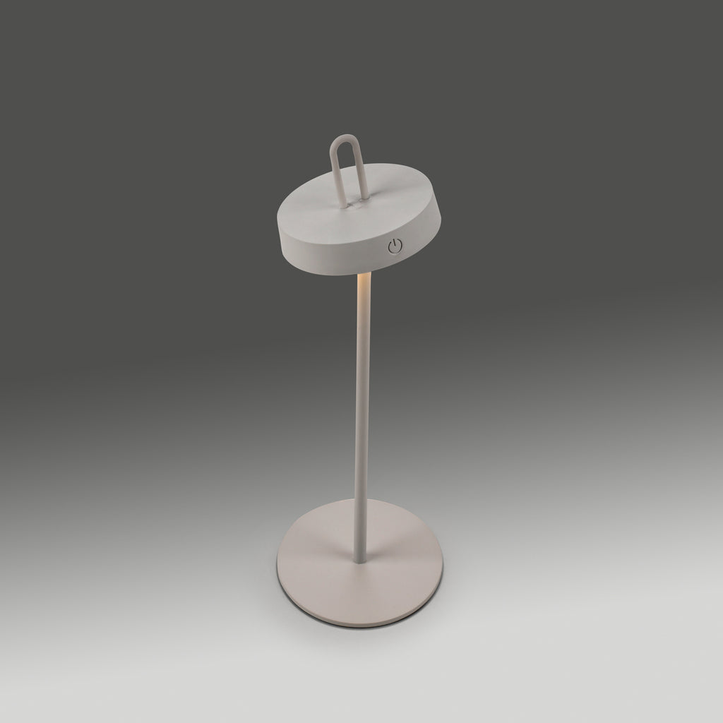 LED bordlampe Amag oppladbar dimbar jern lysgrå IP44 - JUST LIGHT.