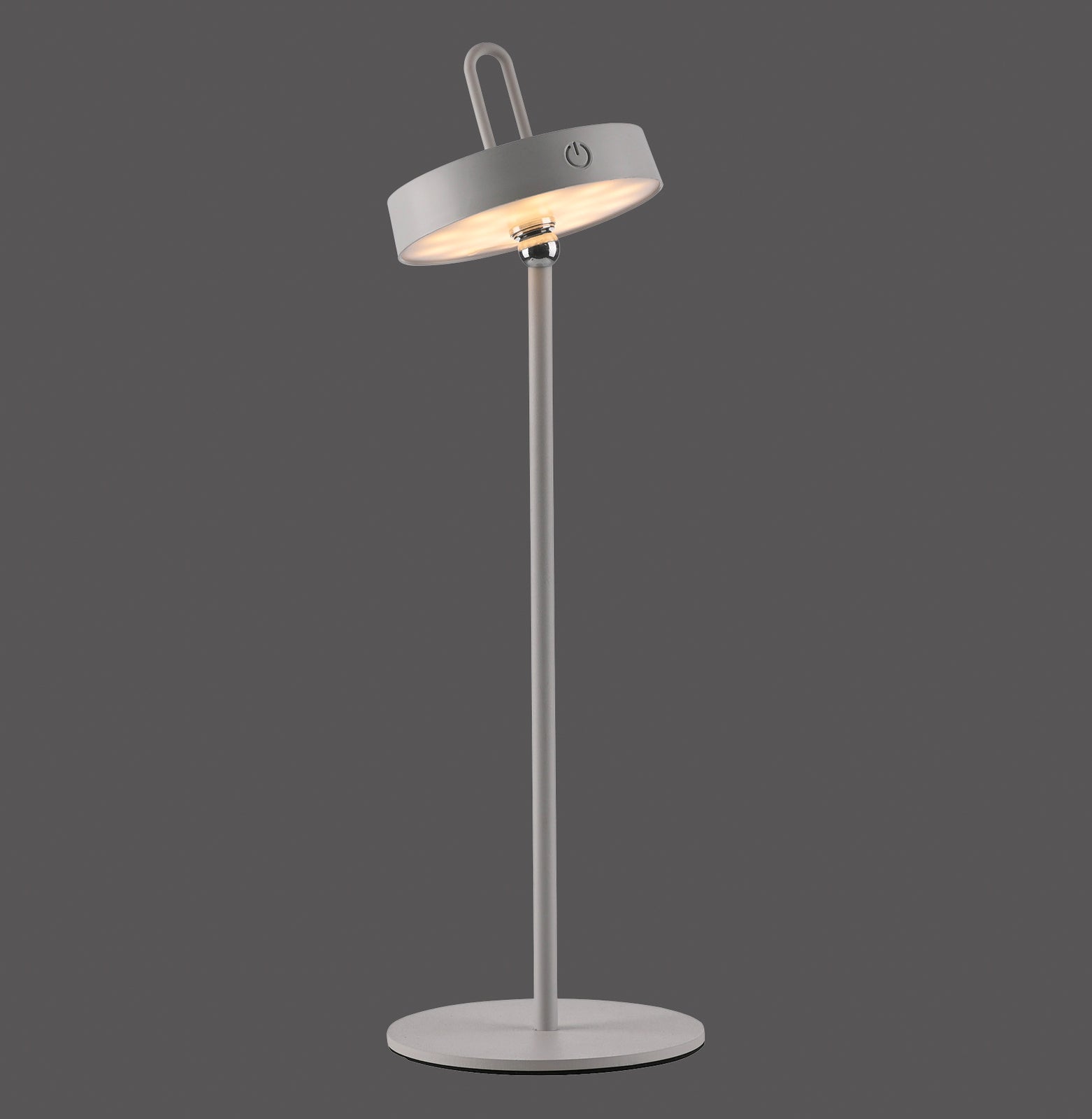 LED bordlampe Amag oppladbar dimbar jern lysgrå IP44 - JUST LIGHT.