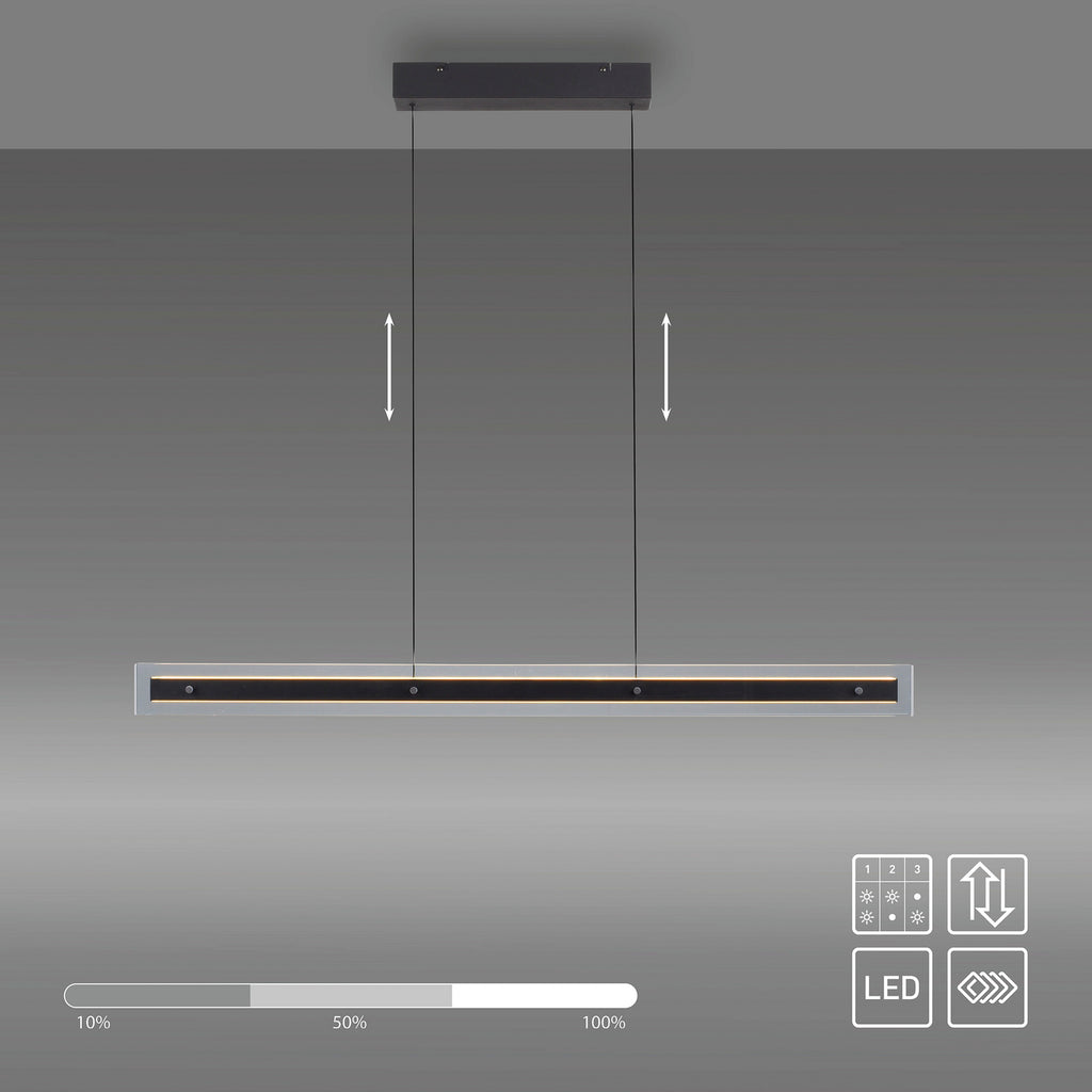 LED pendellampe Lena svart dimbar 105 cm 32W varmhvit - Schöner Wohnen