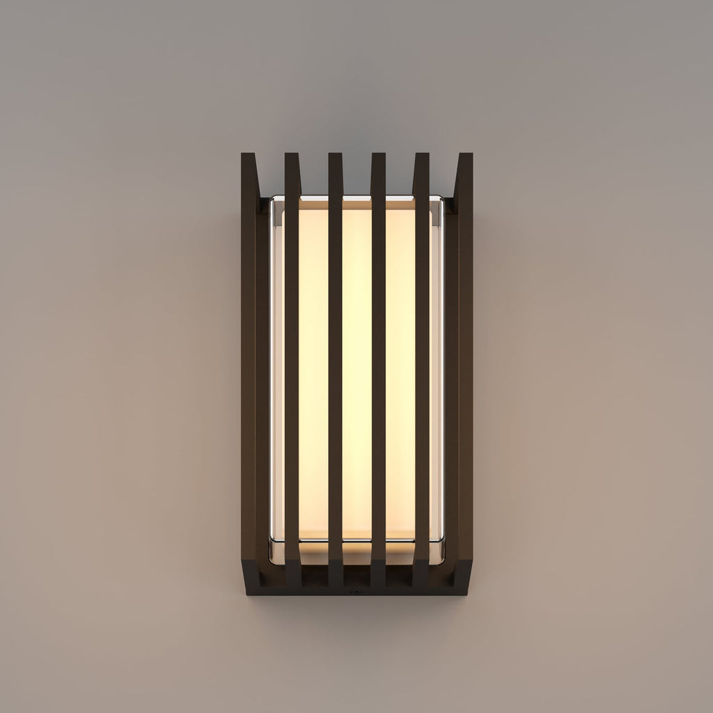 LED utevegglampe Genovese med bevegelsessensor svart IP65 - EGLO