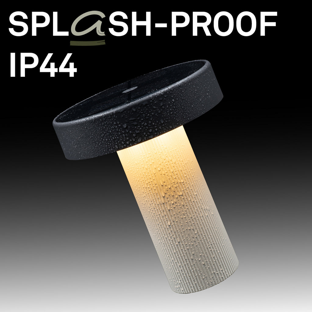 LED solcelle bordlampe Poga dimbar althvit/antrasitt IP44 - Briloner