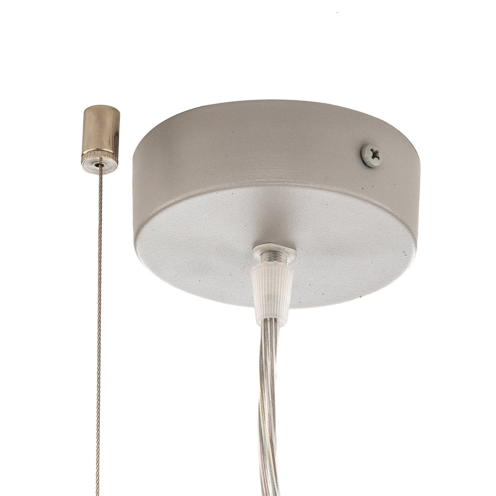 LED pendellampe Biro Circle opp/ned DALI Ø45 cm sølv 25W - BRUMBERG