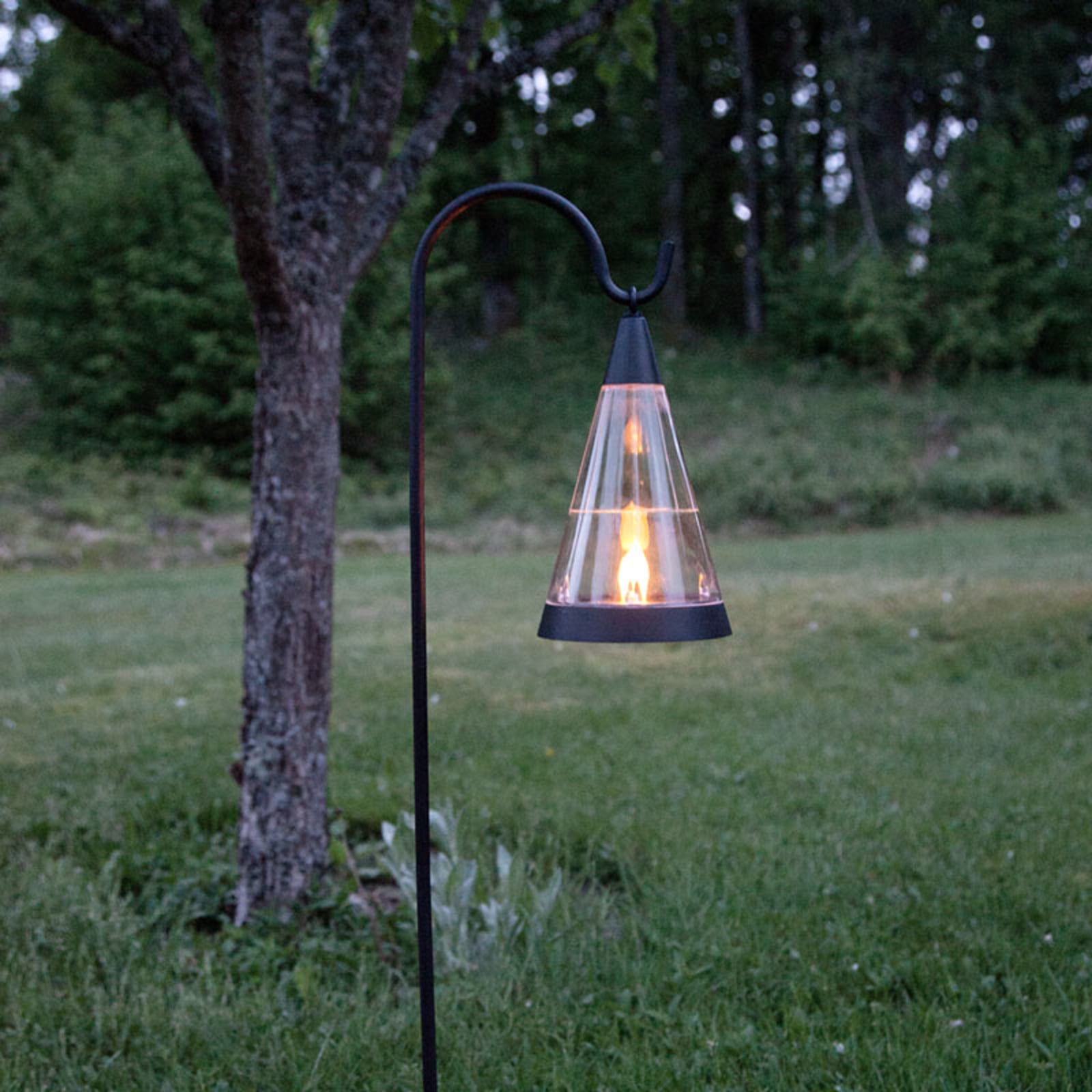 LED solcellelampe Pisa 3-i-1 kjegleform Ø13 cm IP44 - STAR TRADING