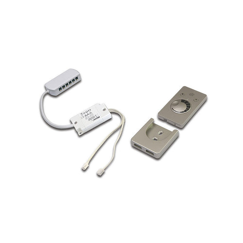 24V dimmer-kontroller trådløs 80W 12-veis med fjernkontroll - Hera forfra