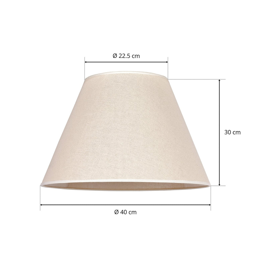 Lampeskjerm Pseudosofia for gulvlampe bomull beige Ø45 cm - Duolla