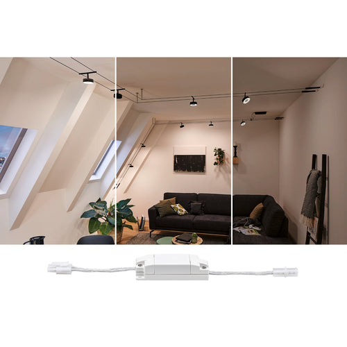 3-Step-Dimmer for CorDuo kabelsystem hvit 60 W front