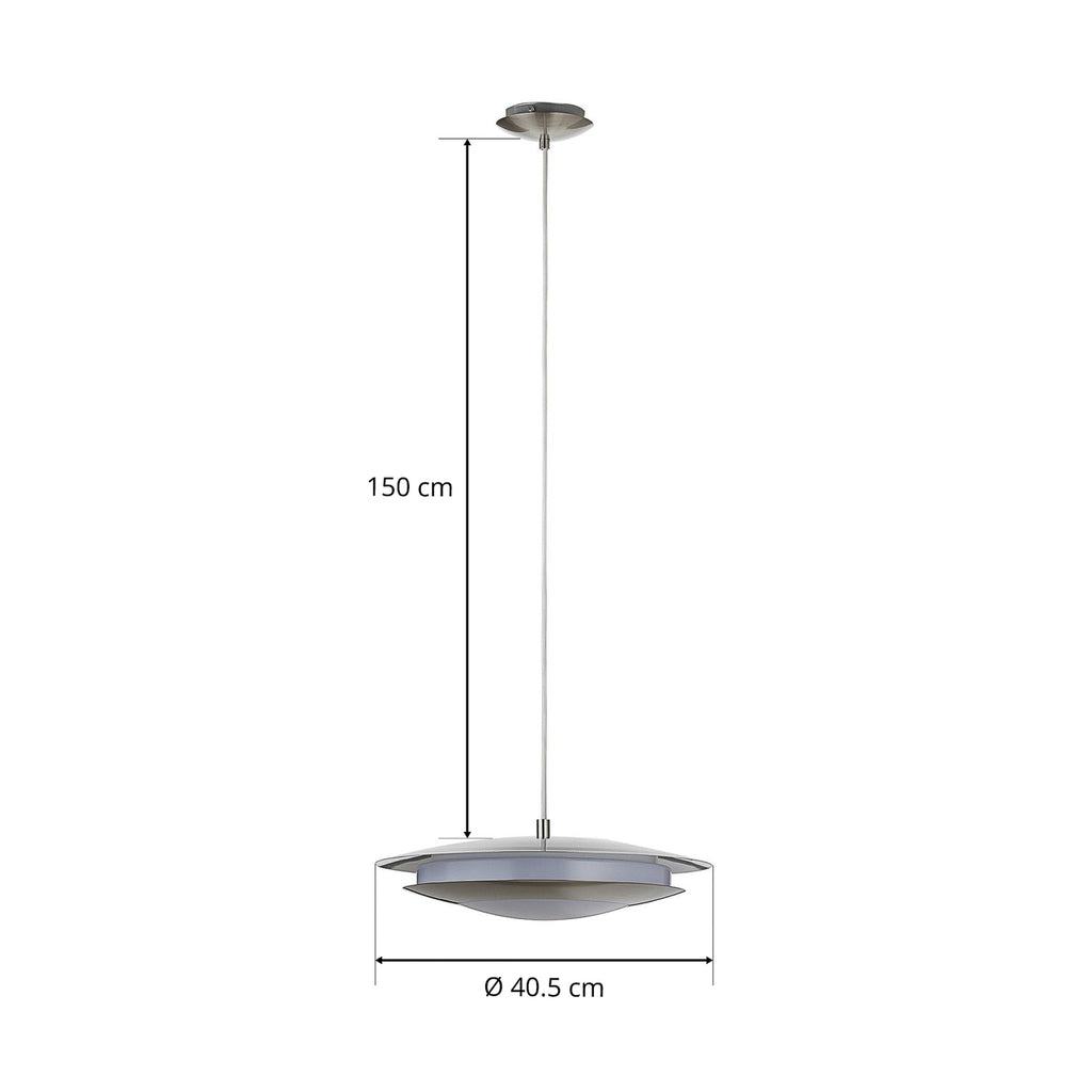 LED pendellampe Moneva-C matt nikkel Ø40,5 cm RGB CCT - EGLO connect
