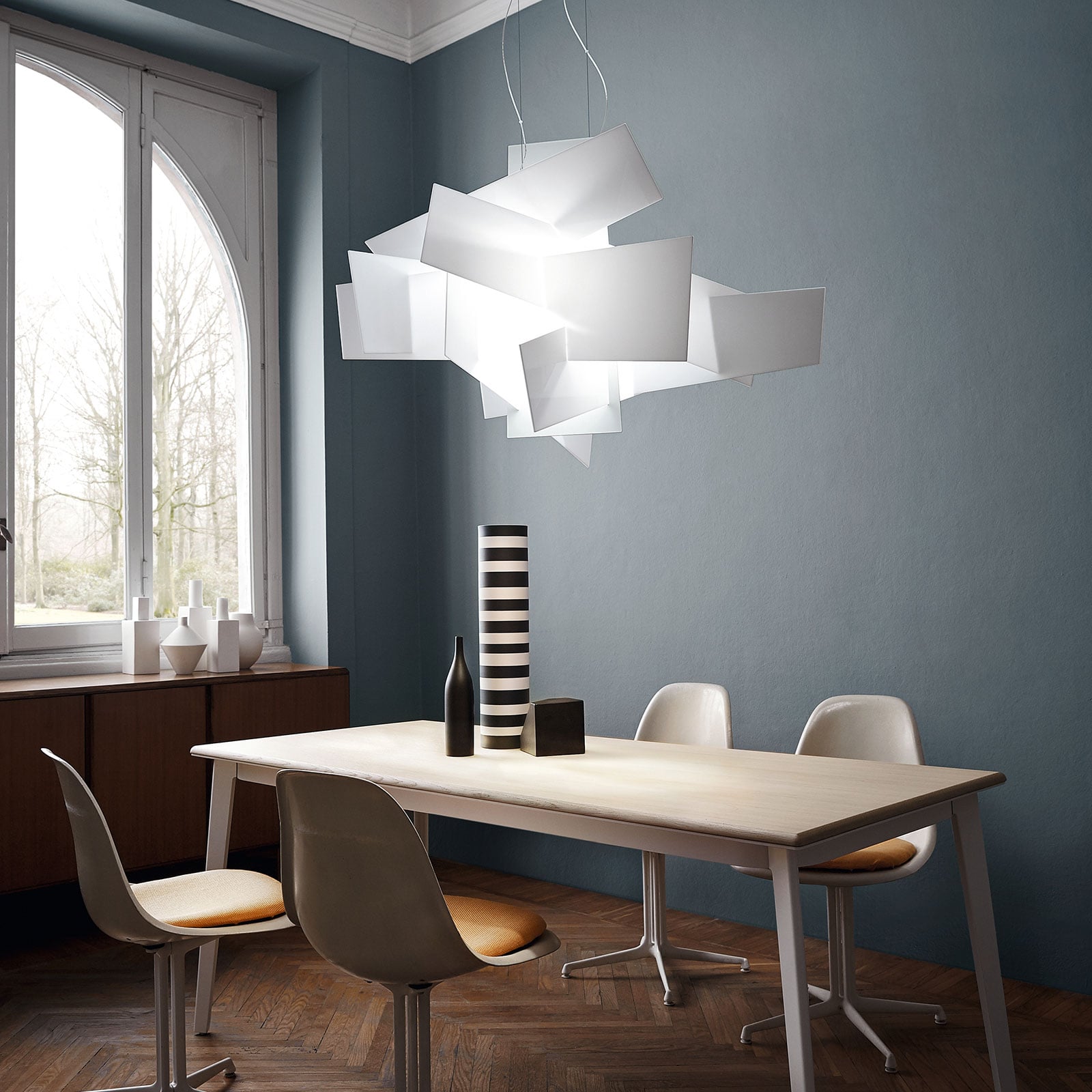 LED pendellampe Big Bang dimbar hvit Ø96 cm 37W - Foscarini