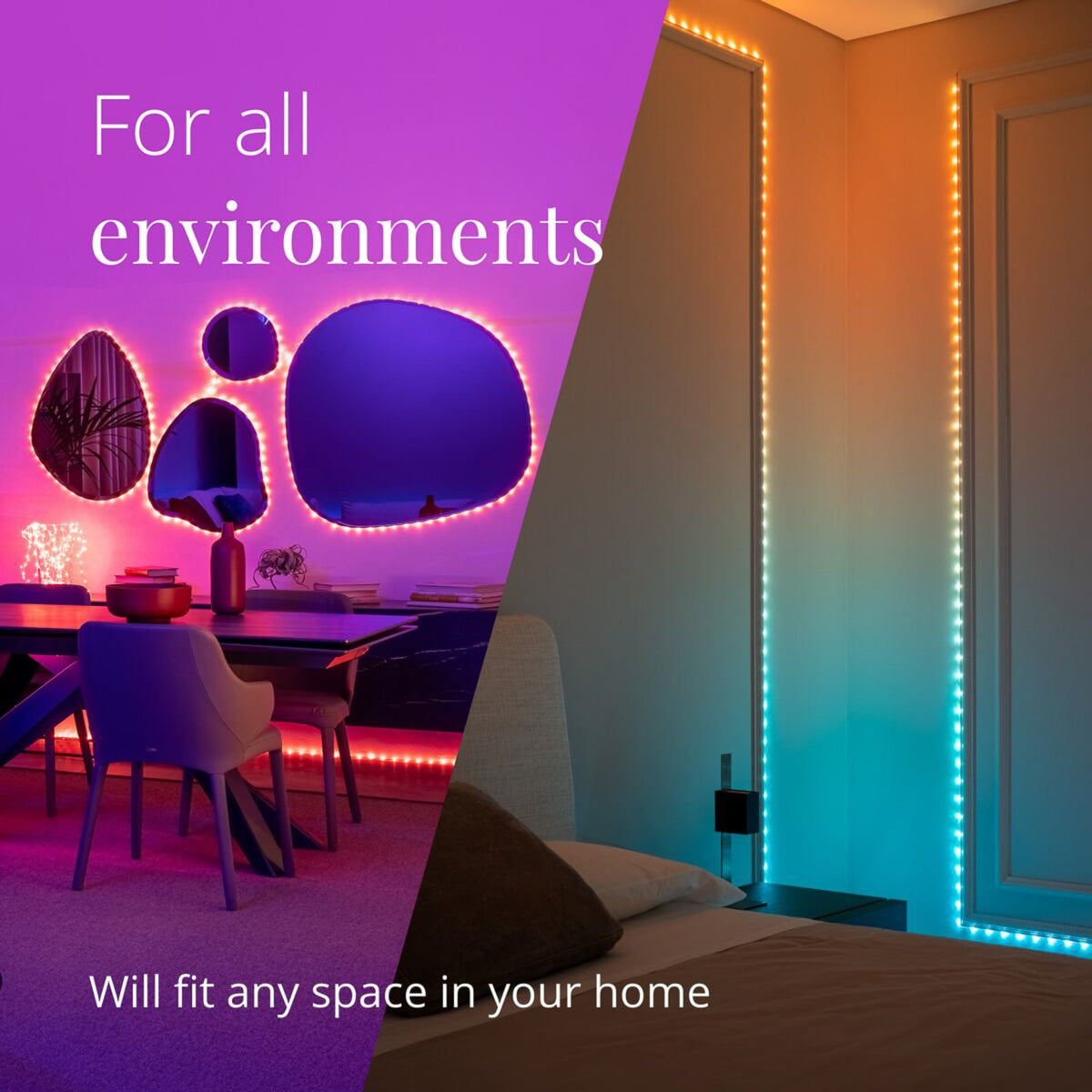 LED-lyslenke Dots RGB dimbar svart 200 LED 10 m IP44 - Twinkly