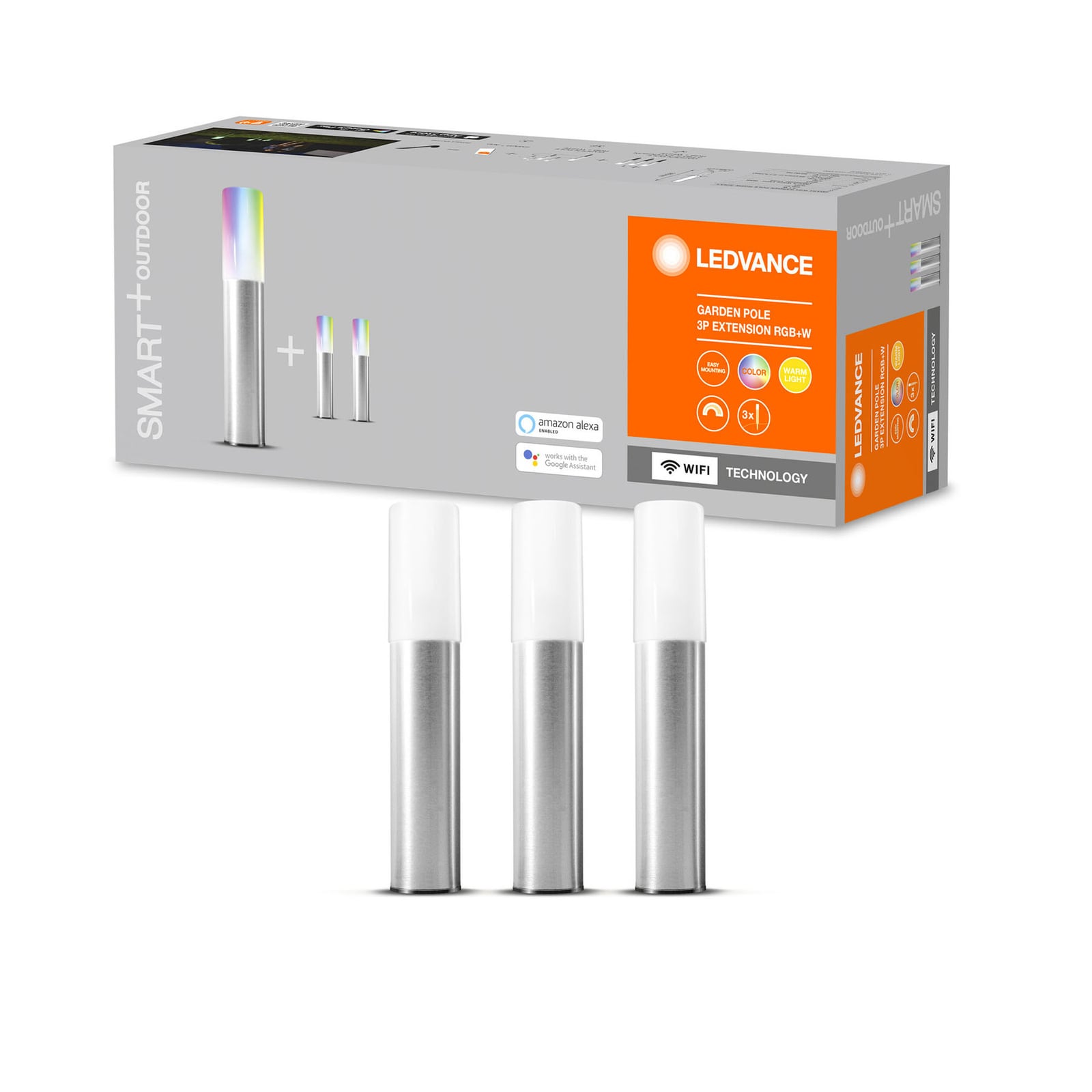 LED hagespyd Garden Pole 3-pk RGBW IP65 WiFi - LEDVANCE SMART+