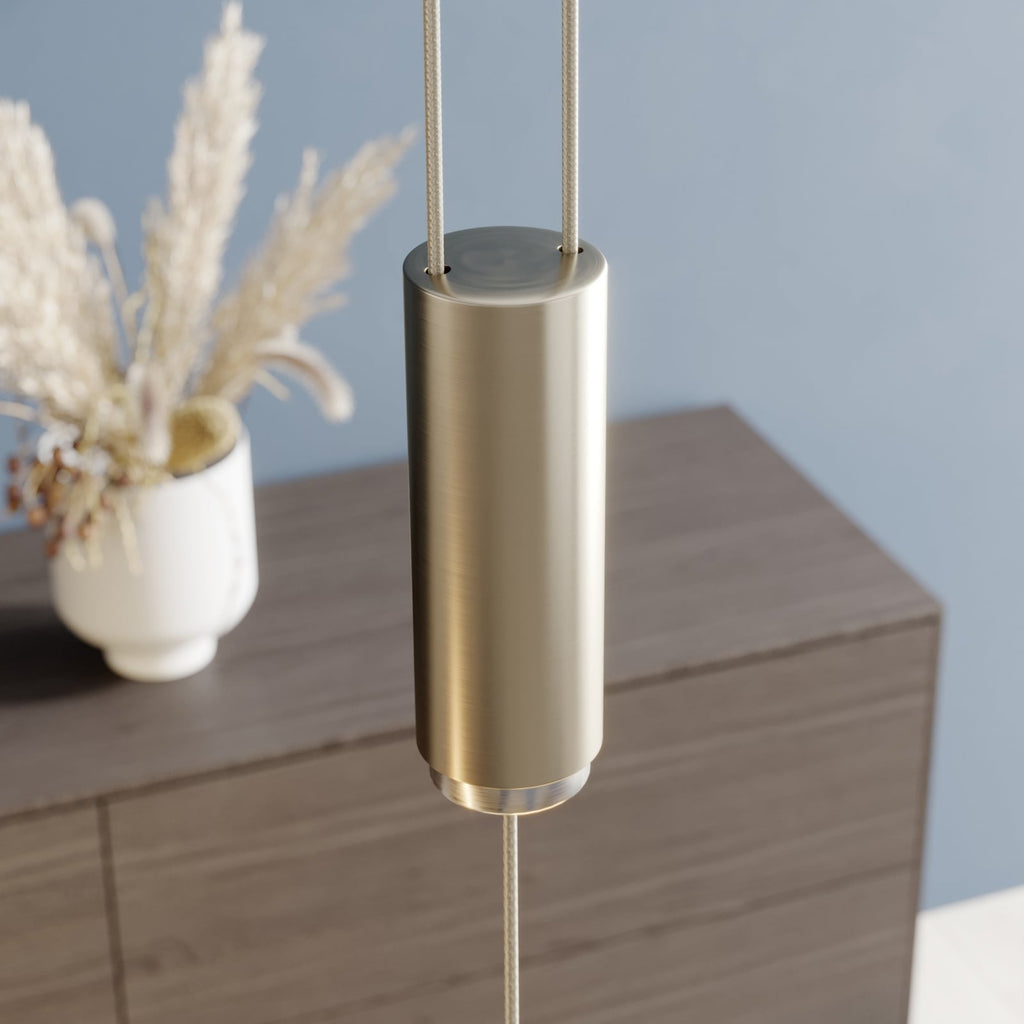 LED pendellampe Lian oksidert aluminium dimbar 119 cm 34W - Quitani