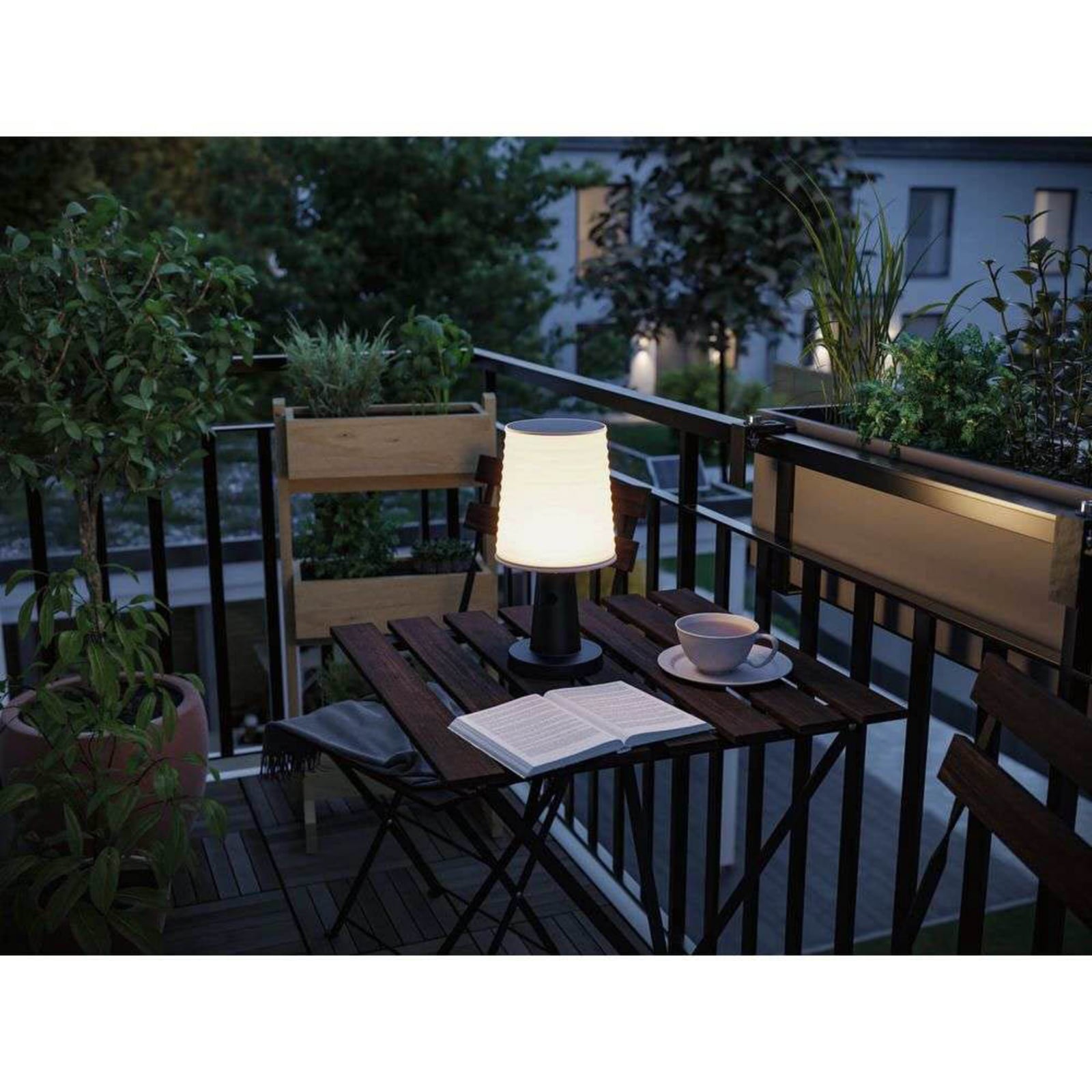 LED solcellebordlampe Ilanga dimbar antrasitt 30 cm IP44 - Paulmann