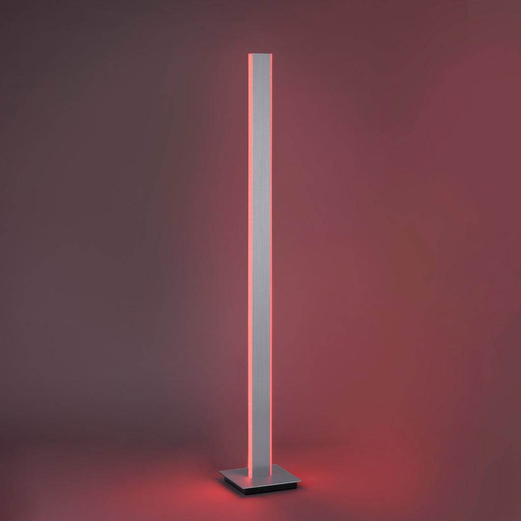 Smart LED-gulvlampe Q-Adriana CCT+RGB aluminium 140 cm - Q-Smart-Home