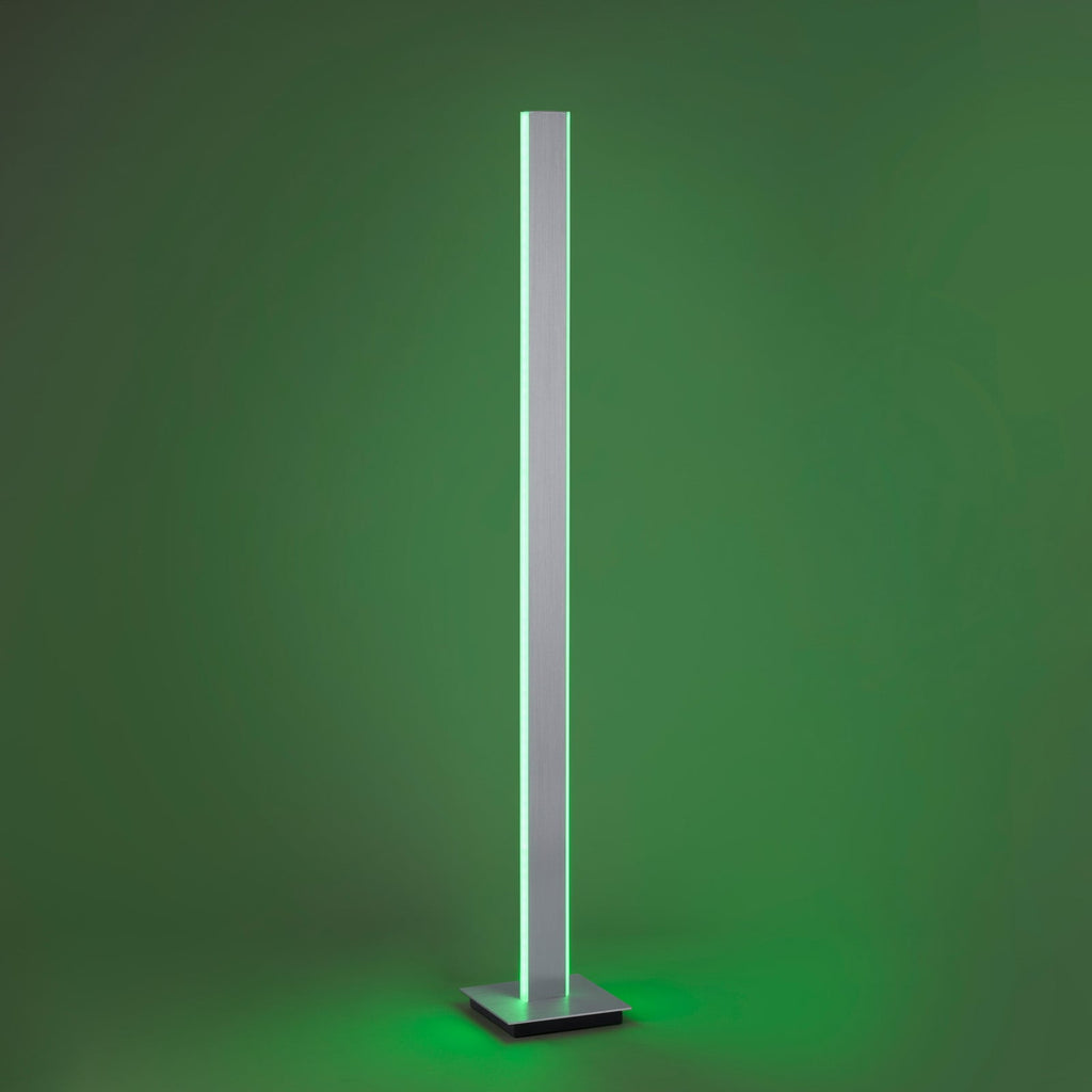 Smart LED-gulvlampe Q-Adriana CCT+RGB aluminium 140 cm - Q-Smart-Home