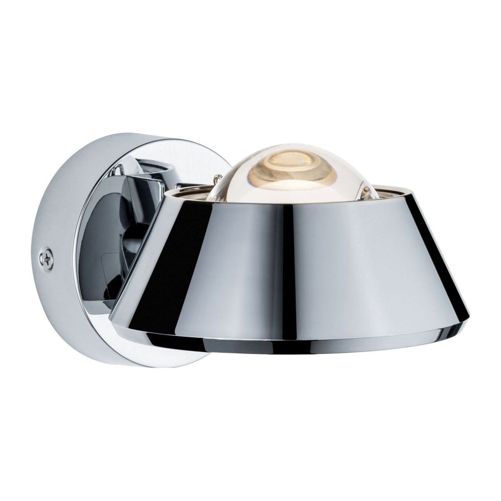 LED vegglampe Sabik svingbar krom dimbar IP44 - Paulmann