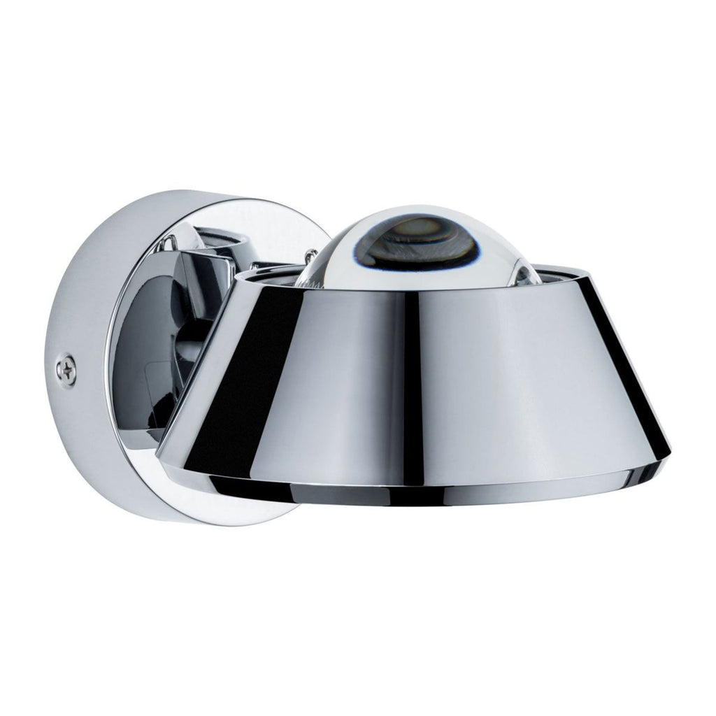 LED vegglampe Sabik svingbar krom dimbar IP44 - Paulmann