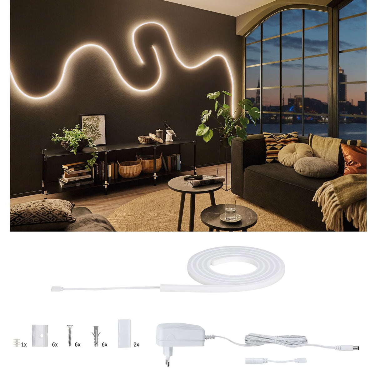 LED-stripe MaxLED Flow basissett dimbar IP67 - Paulmann