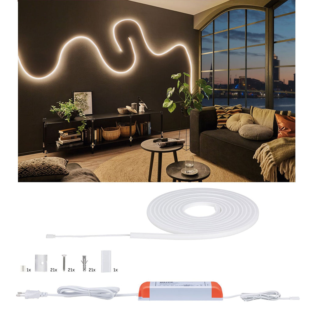 LED-stripe MaxLED Flow basissett 5m 52W varmhvit dimbar IP67 - Paulmann