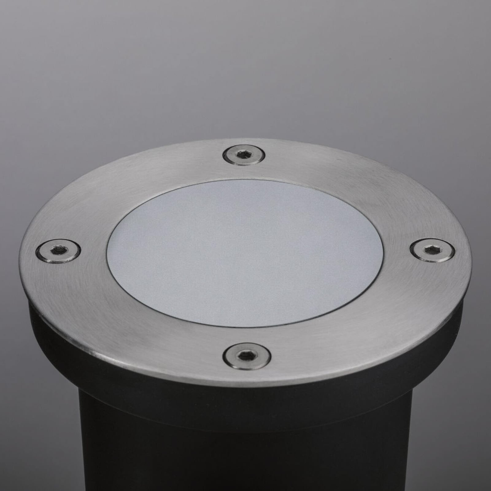 LED bakkespot rund rustfritt stål Ø9,8 cm dimbar IP65 - Paulmann