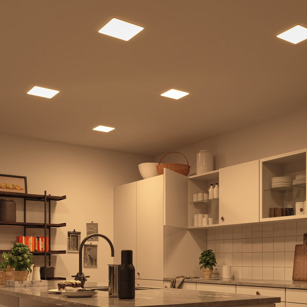 LED innbyggingspanel Veluna firkantet CCT dimbar IP44 18,5 cm - Paulmann