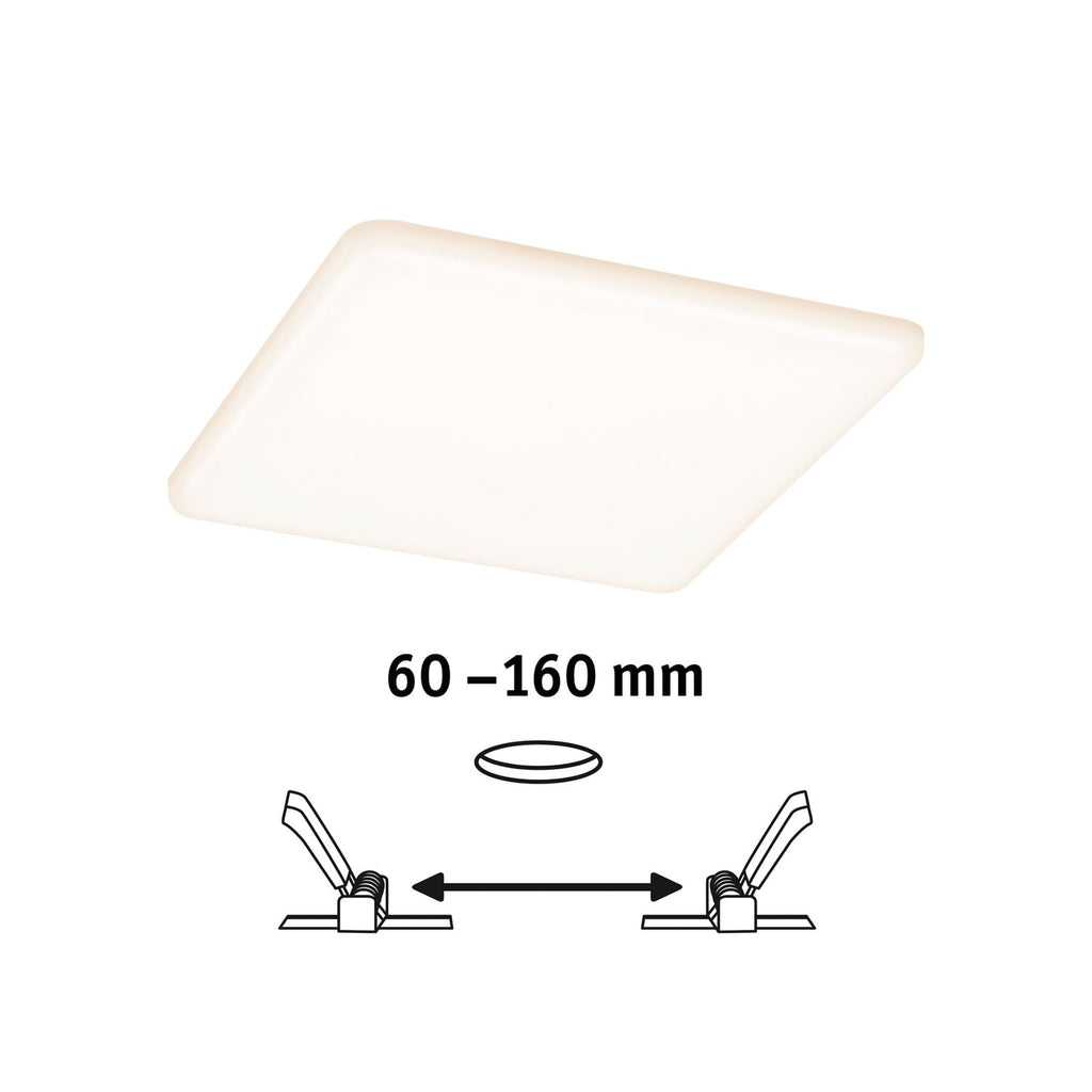LED innbyggingspanel Veluna firkantet CCT dimbar IP44 18,5 cm - Paulmann