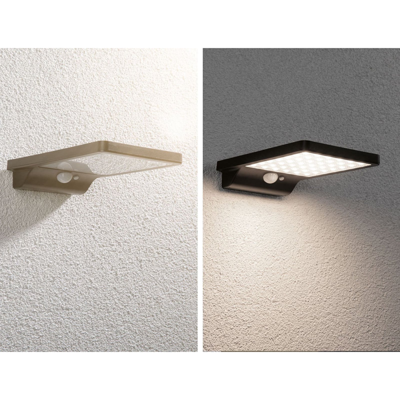LED solcelle vegglampe Solveig med bevegelsessensor svart IP44 - Paulmann