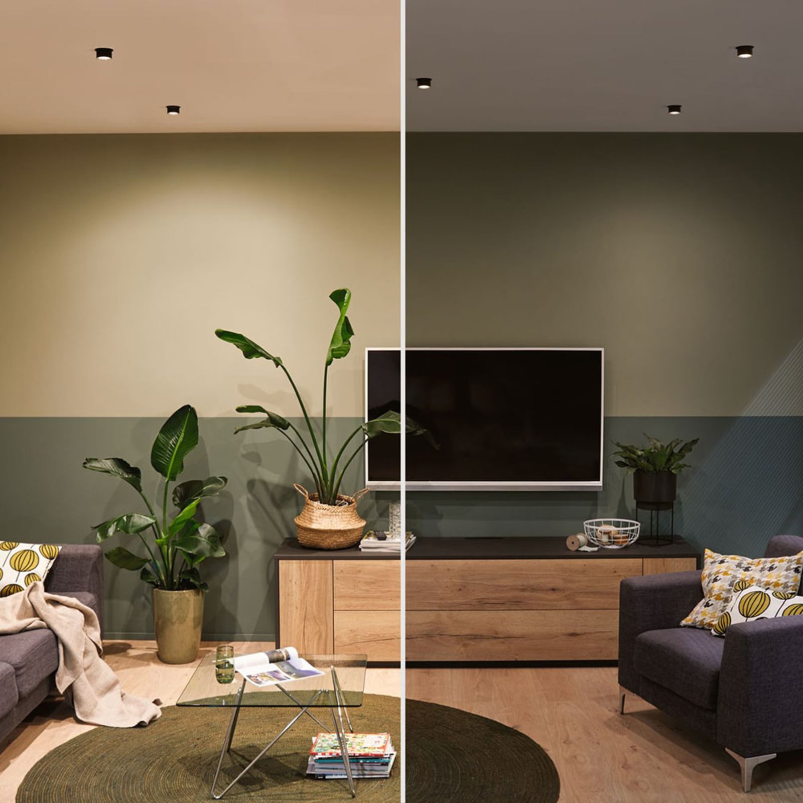 LED innbyggingsspot Gil 3-pack svart matt/stål dimbar IP44 - Paulmann
