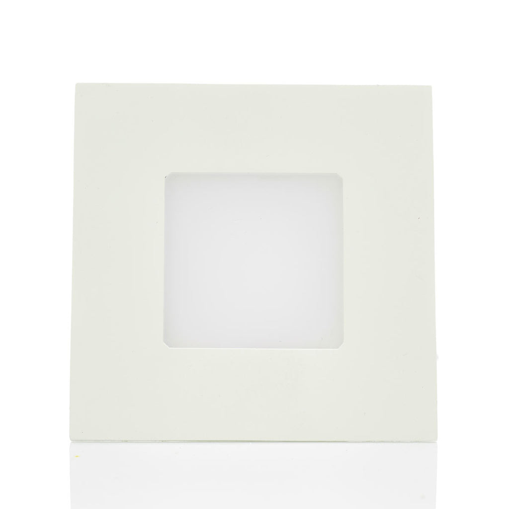 LED innbyggingsspot Klaus kvadratisk hvit 7,5 cm - Heitronic