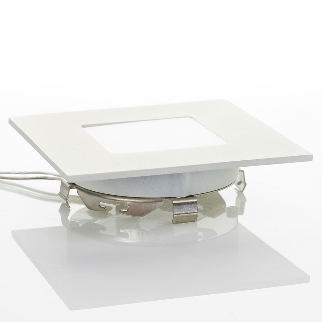 LED innbyggingsspot Klaus kvadratisk hvit 7,5 cm - Heitronic